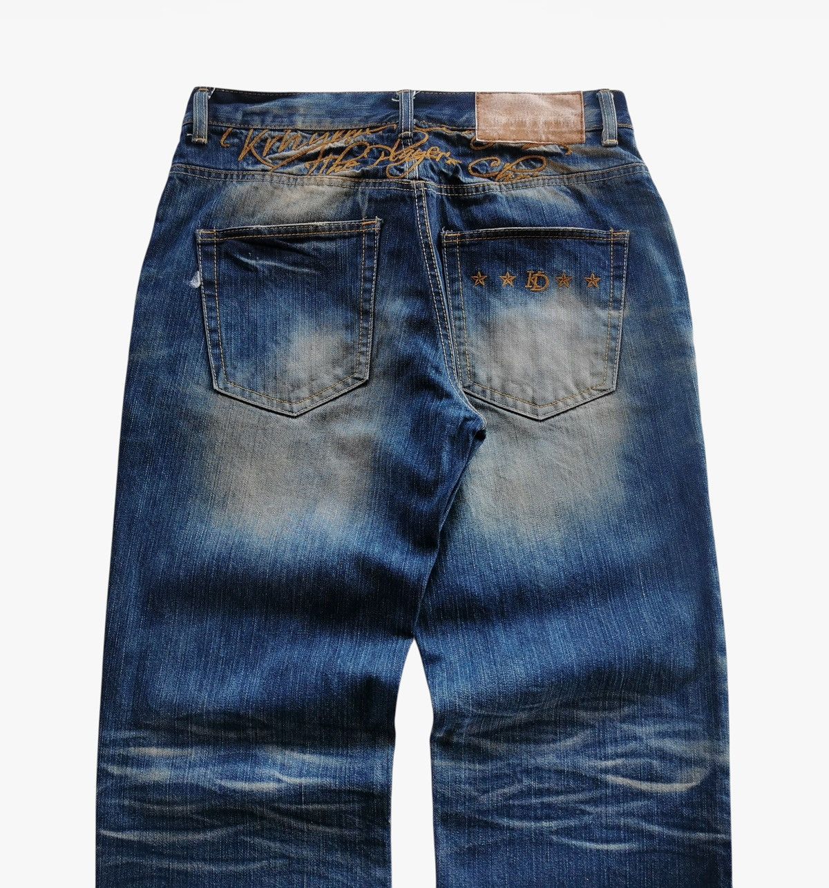 Jean Krhyme Denim Y2K Distressed Graffiti Jeans Size 32x31 Size US 32 / EU 48 - 7 Thumbnail
