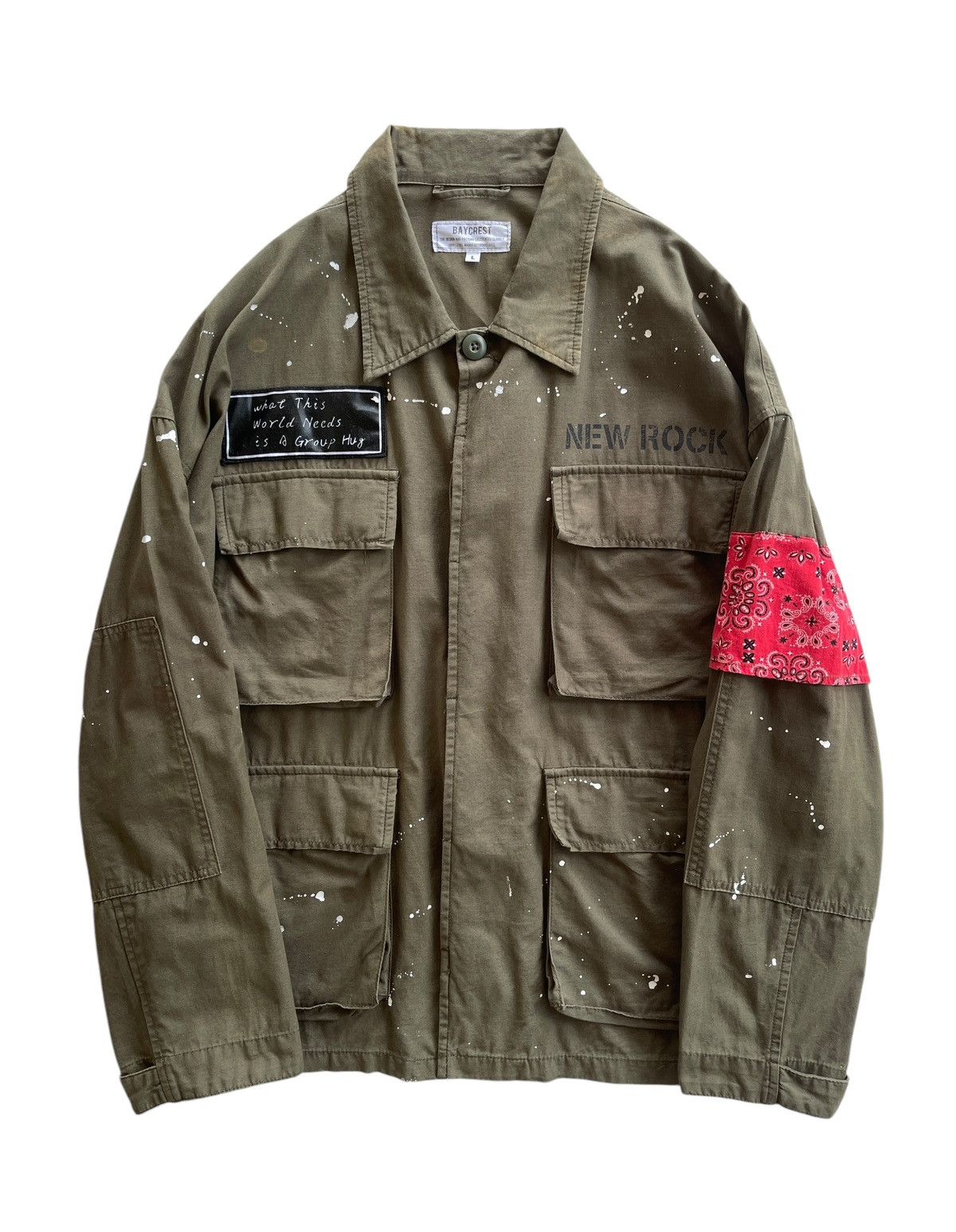 Japanese Brand Baycrest Paint Splash Fatique Field Jacket Size US L / EU 52-54 / 3 - 1 Thumbnail