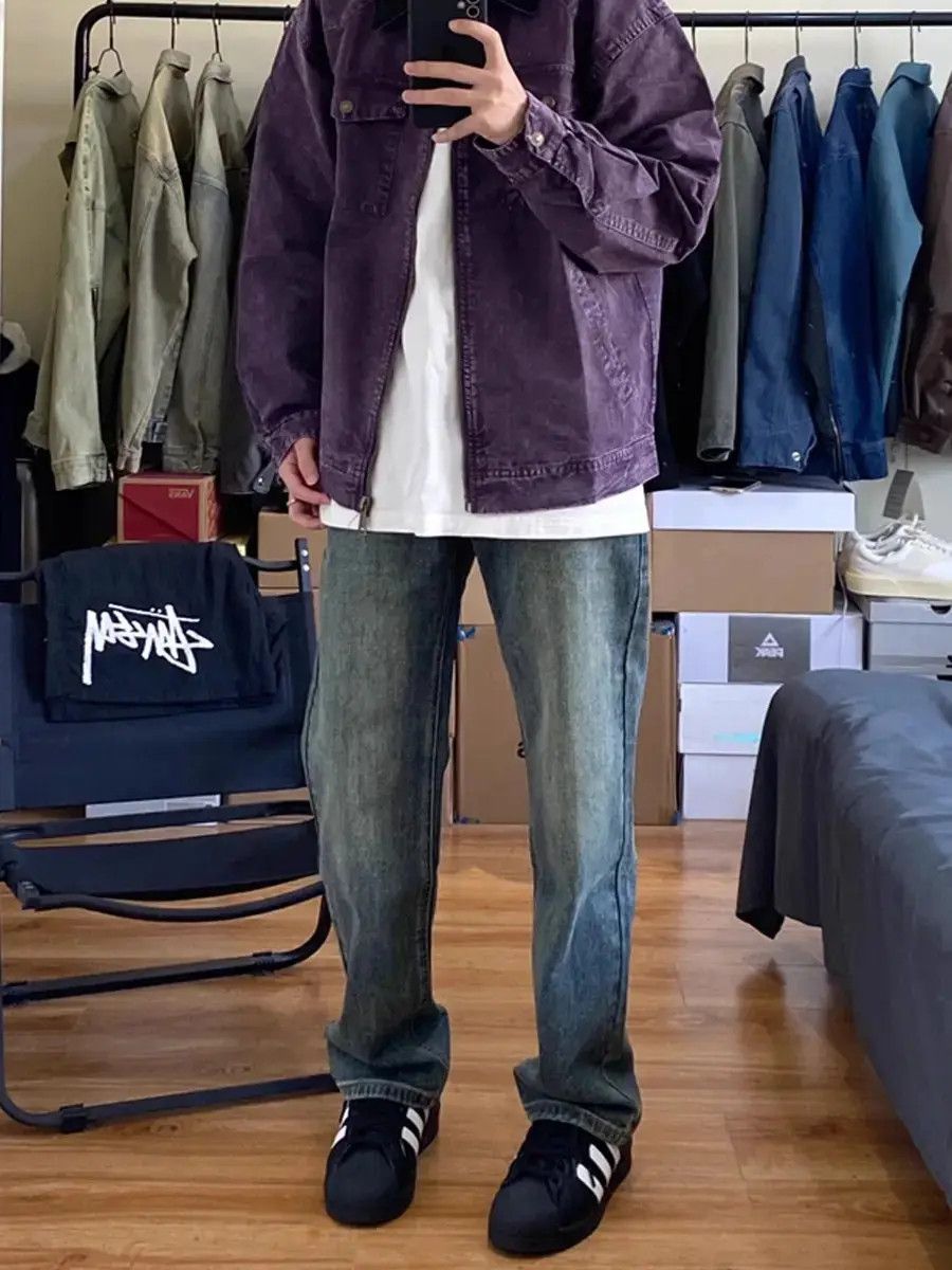 Japanese Brand Retro minimalist washed straight leg jeans Size US 32 / EU 48 - 3 Thumbnail