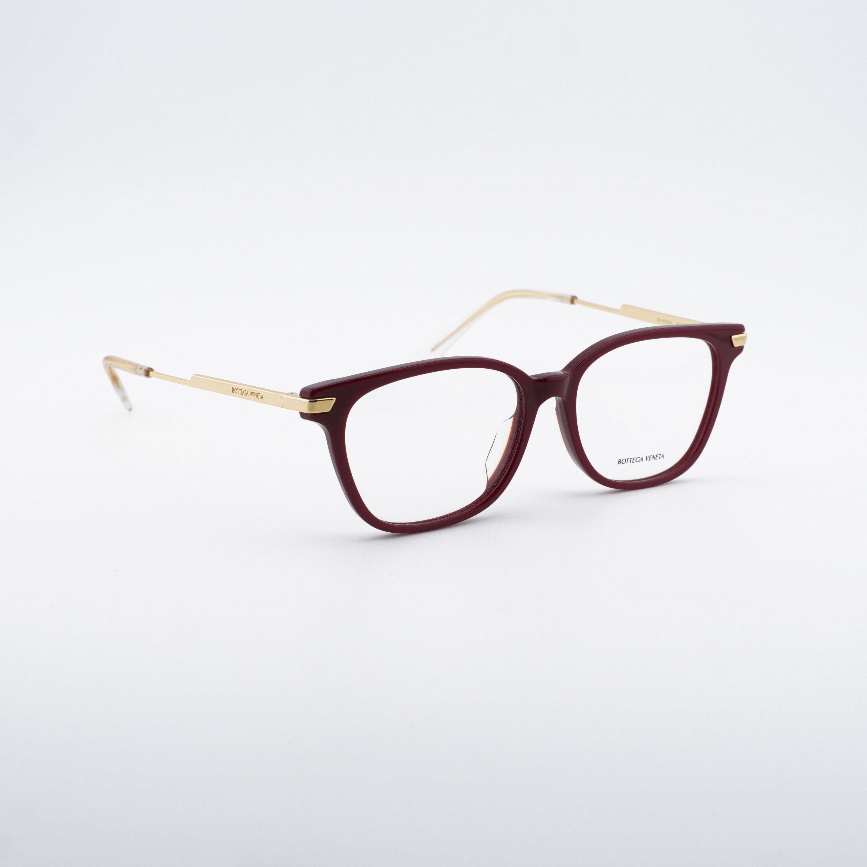 Bottega Veneta Bottega Veneta BV1074OA 004 Eyeglasses Burgundy/Gold 53mm Size ONE SIZE - 1 Thumbnail
