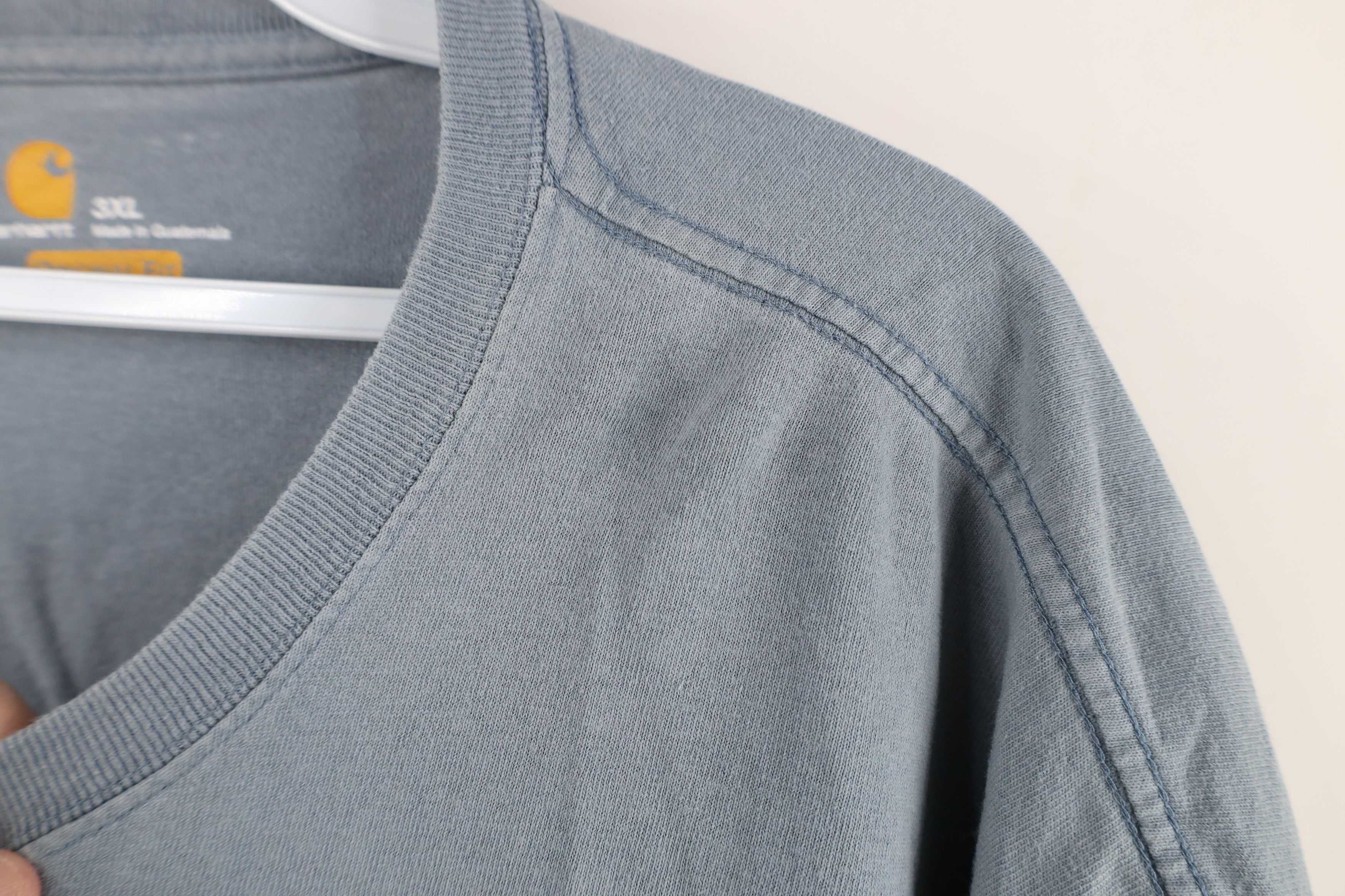 Carhartt Vintage Carhartt Spell Out Baggy Pocket T-Shirt Blue Cotton Size US XXL / EU 58 / 5 - 7 Thumbnail