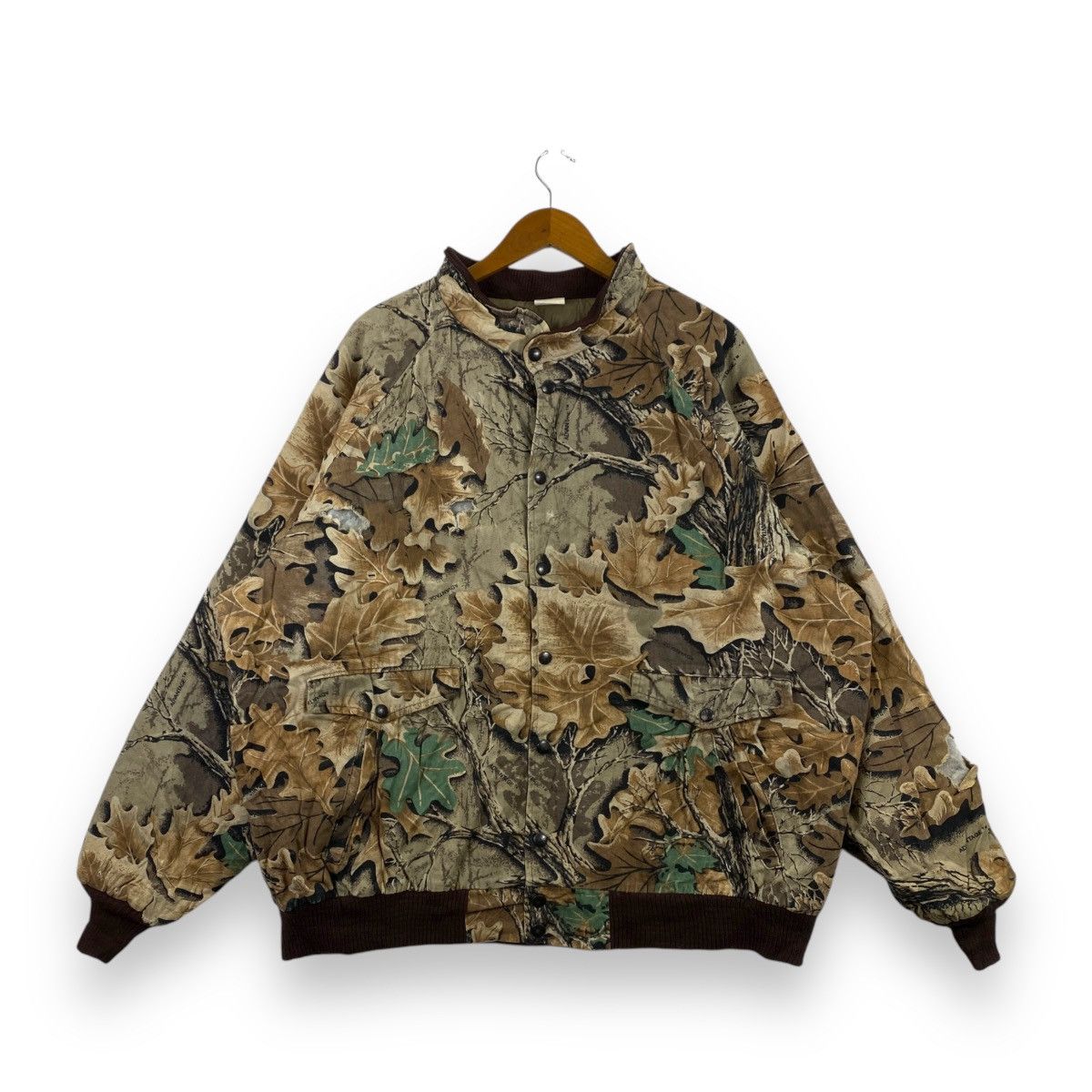 Vintage Vintage 90’ REAL TREE ADVANTAGE Camo Bomber Jacket Oak Leaf Size US XXL / EU 58 / 5 - 1 Thumbnail
