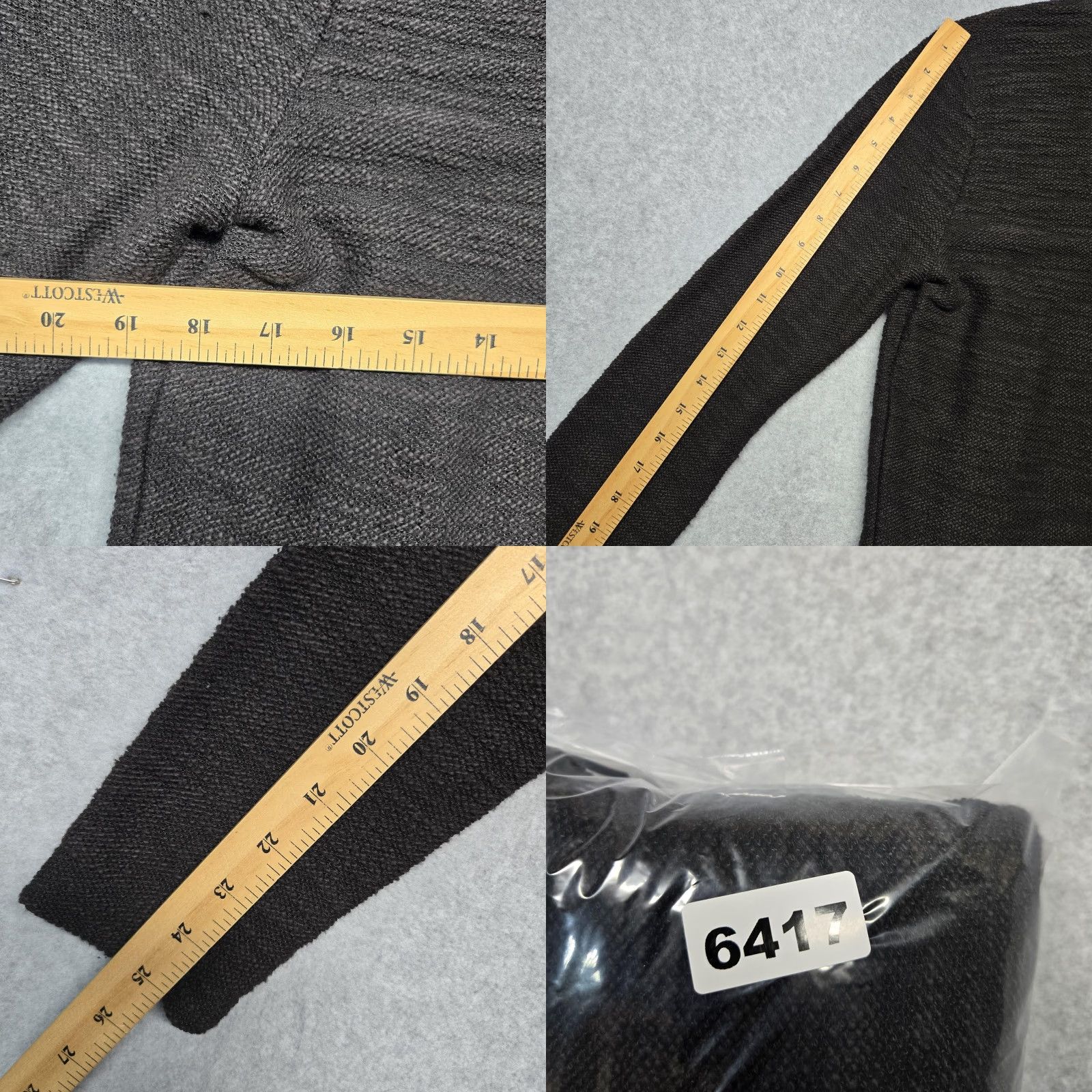 Loft VINTAGE LOFT Sweater Womens Medium Black Gray Ruffle Collar Chiffon Hem Layered NWT Size M / US 6-8 / IT 42-44 - 9 Thumbnail