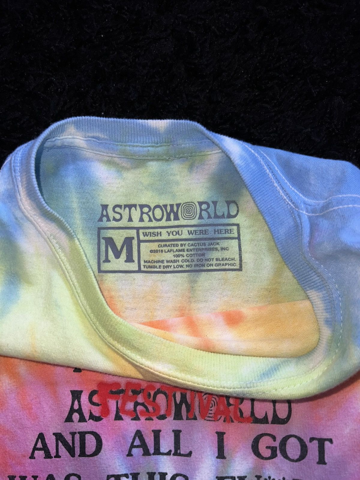tie dye astroworld shirt long sleeve