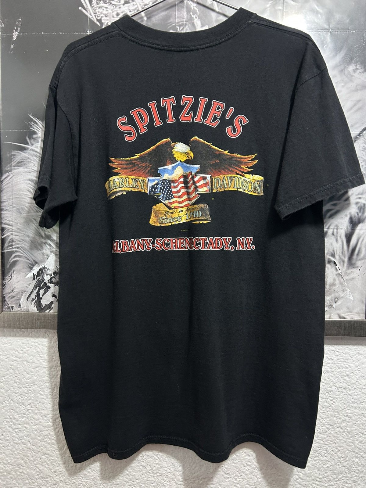 Harley Davidson 1999 Harley Davidson Flame Eagle Tee Size US L / EU 52-54 / 3 - 2 Thumbnail