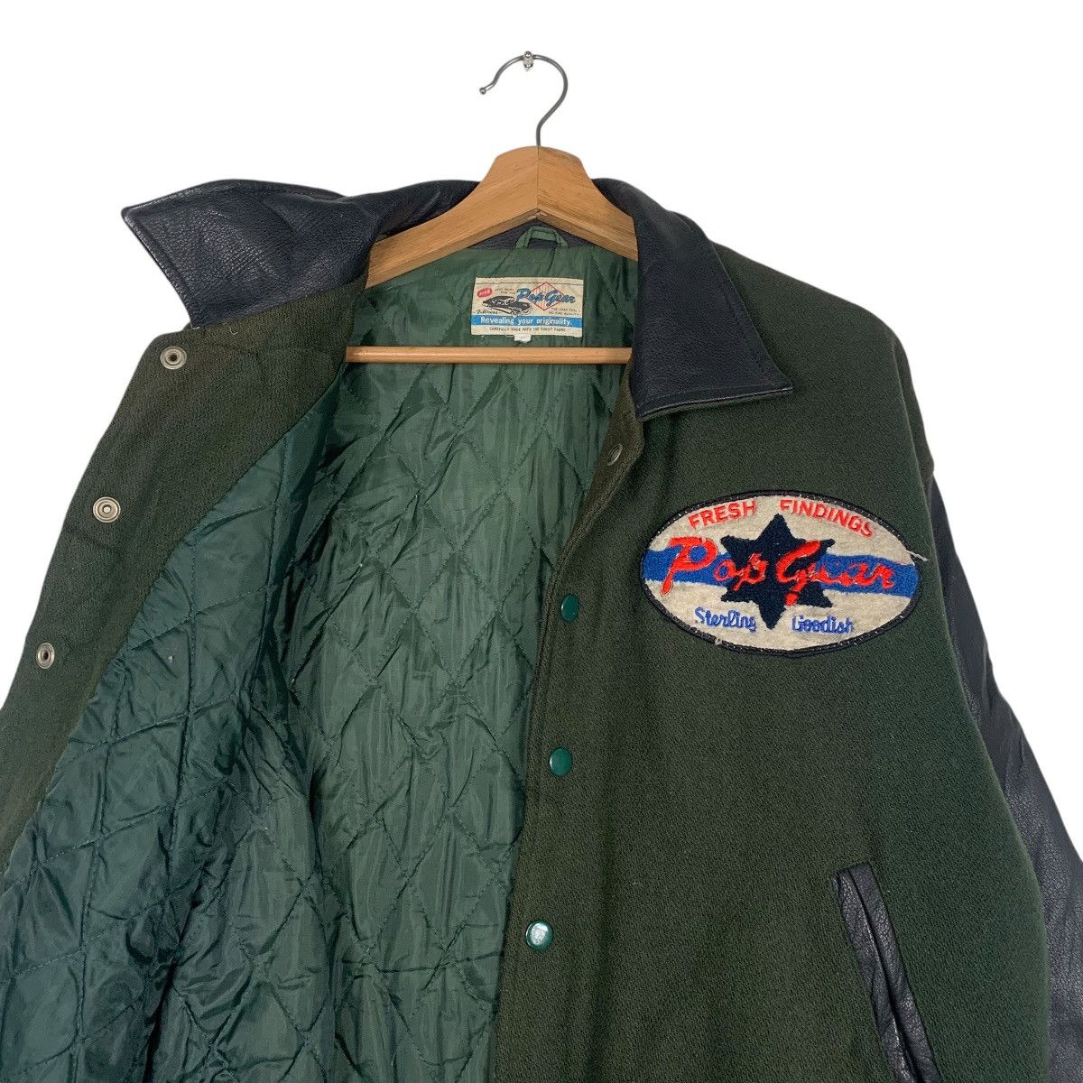 Japanese Brand Vintage Pop Gear Fullness Big Logo Leather Varsity Jacket Size US M / EU 48-50 / 2 - 10 Thumbnail