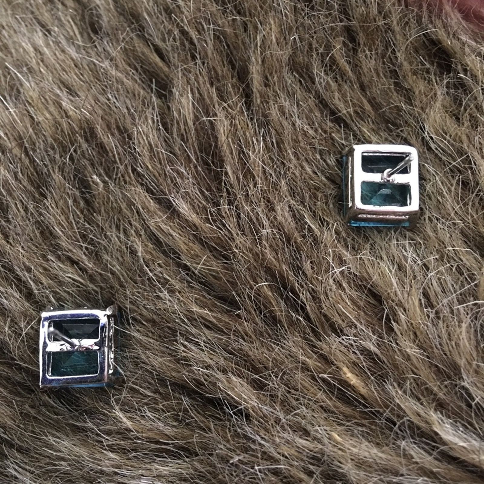 Jewelry Janku simulated square cut blue topaz earrings Size ONE SIZE - 4 Thumbnail