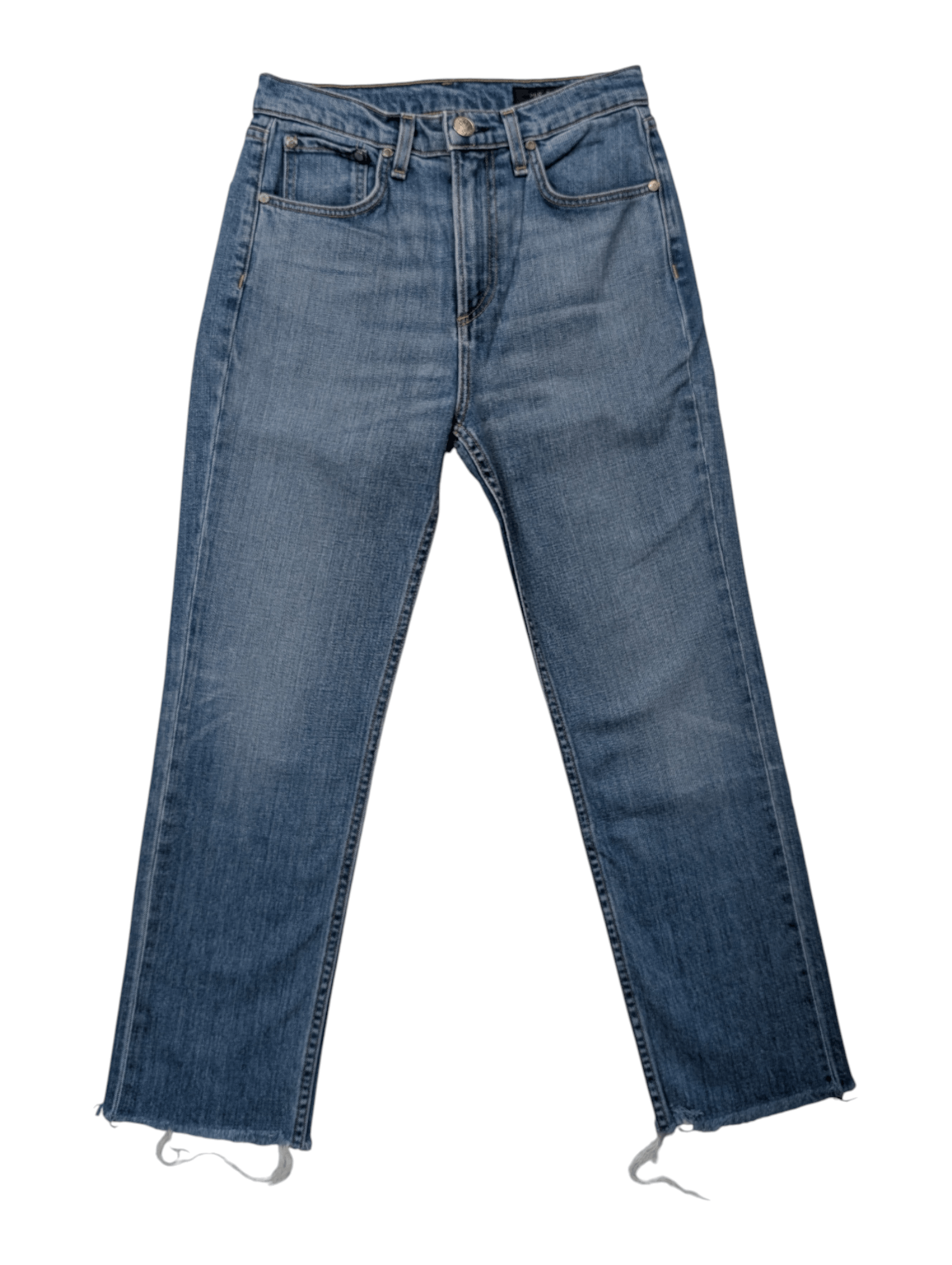 Rag & Bone Blue Jeans With Ripped Ends