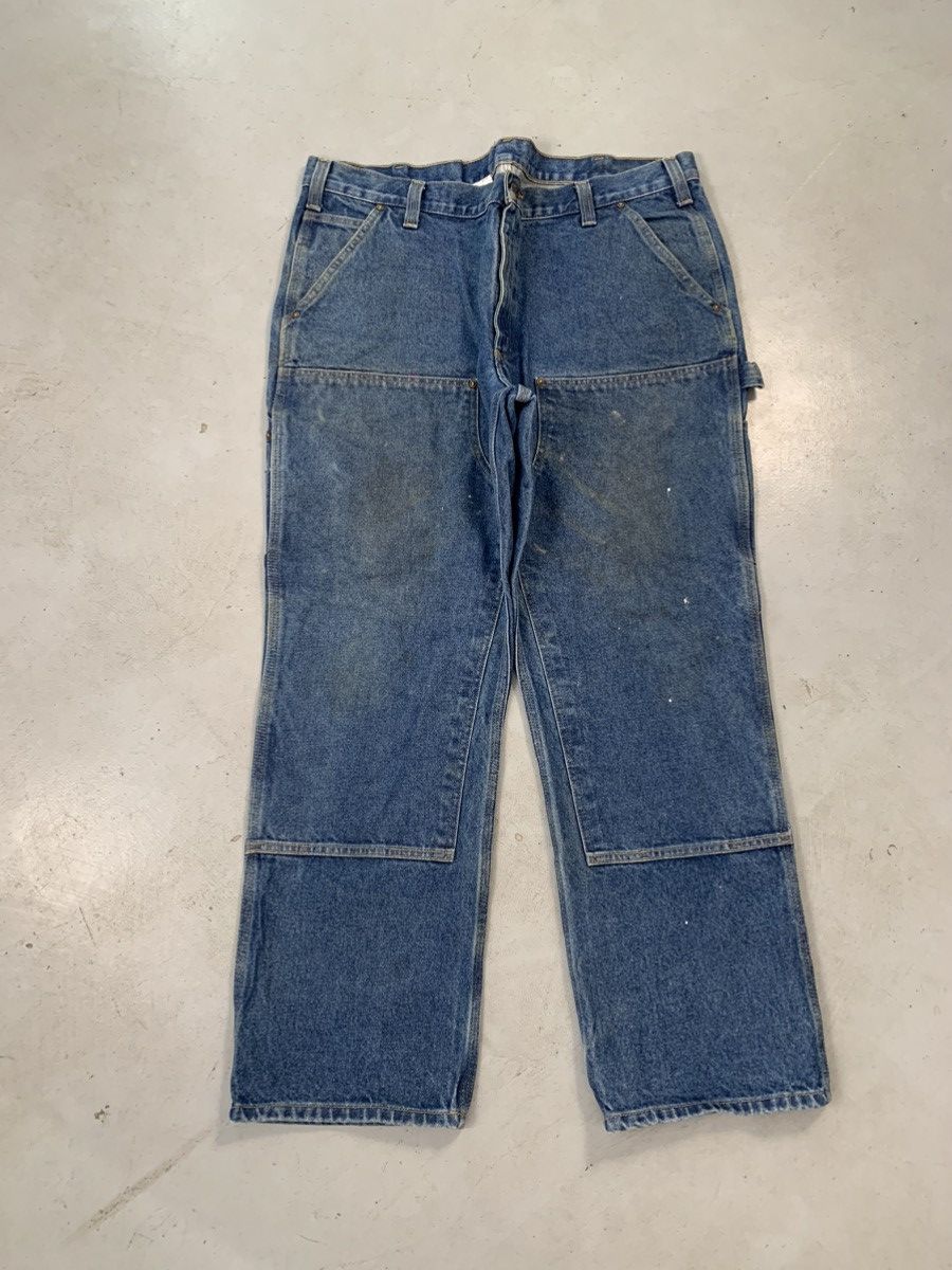 Carhartt Vintage Carhartt B73 DST distressed double knee denim Size US 42 / EU 58 - 1 Thumbnail