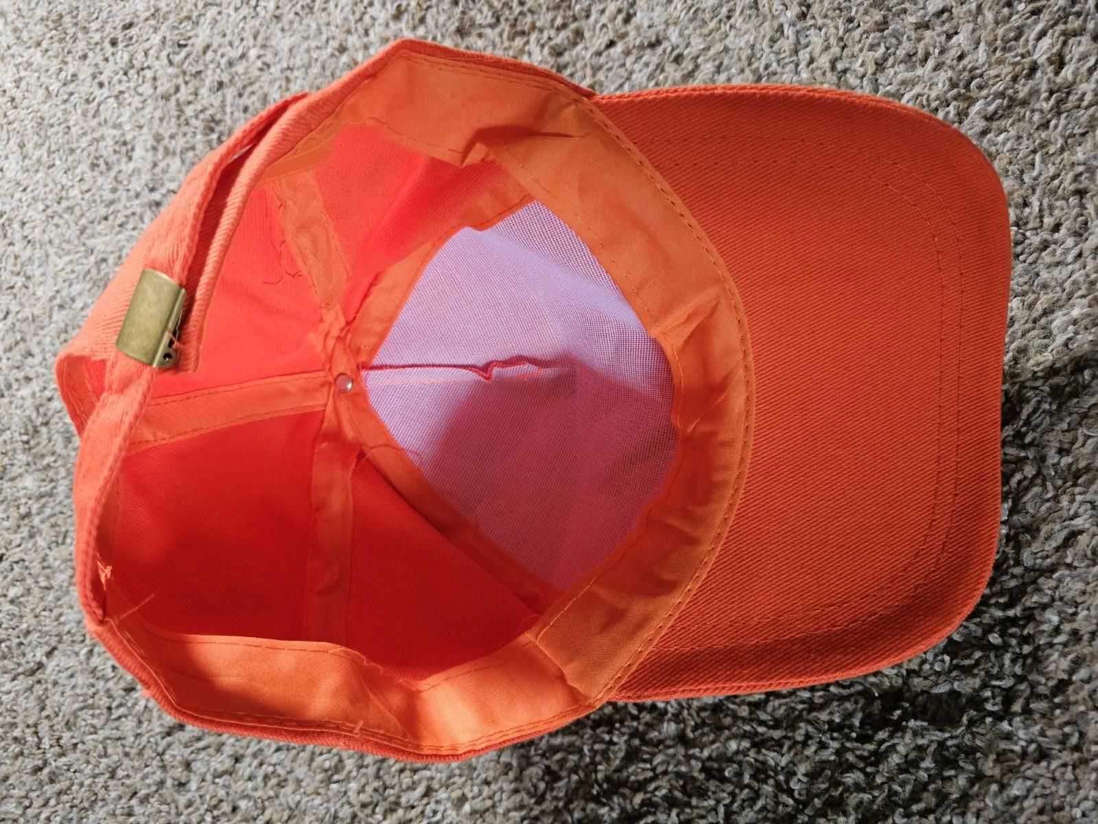 NASCAR AmericanFarm Rubber Farm Hat Cap Orange Adult Strapback O6 Size ONE SIZE - 6 Thumbnail