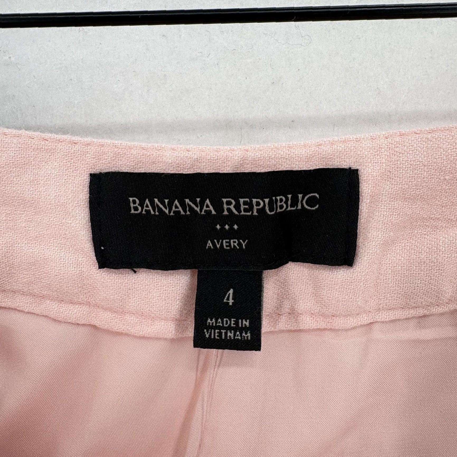 Banana Republic Banana Republic Pants Womens 4 Pink Linen Mid Rise Straight Ankle Stretch Size 27" / US 4 / IT 40 - 4 Thumbnail