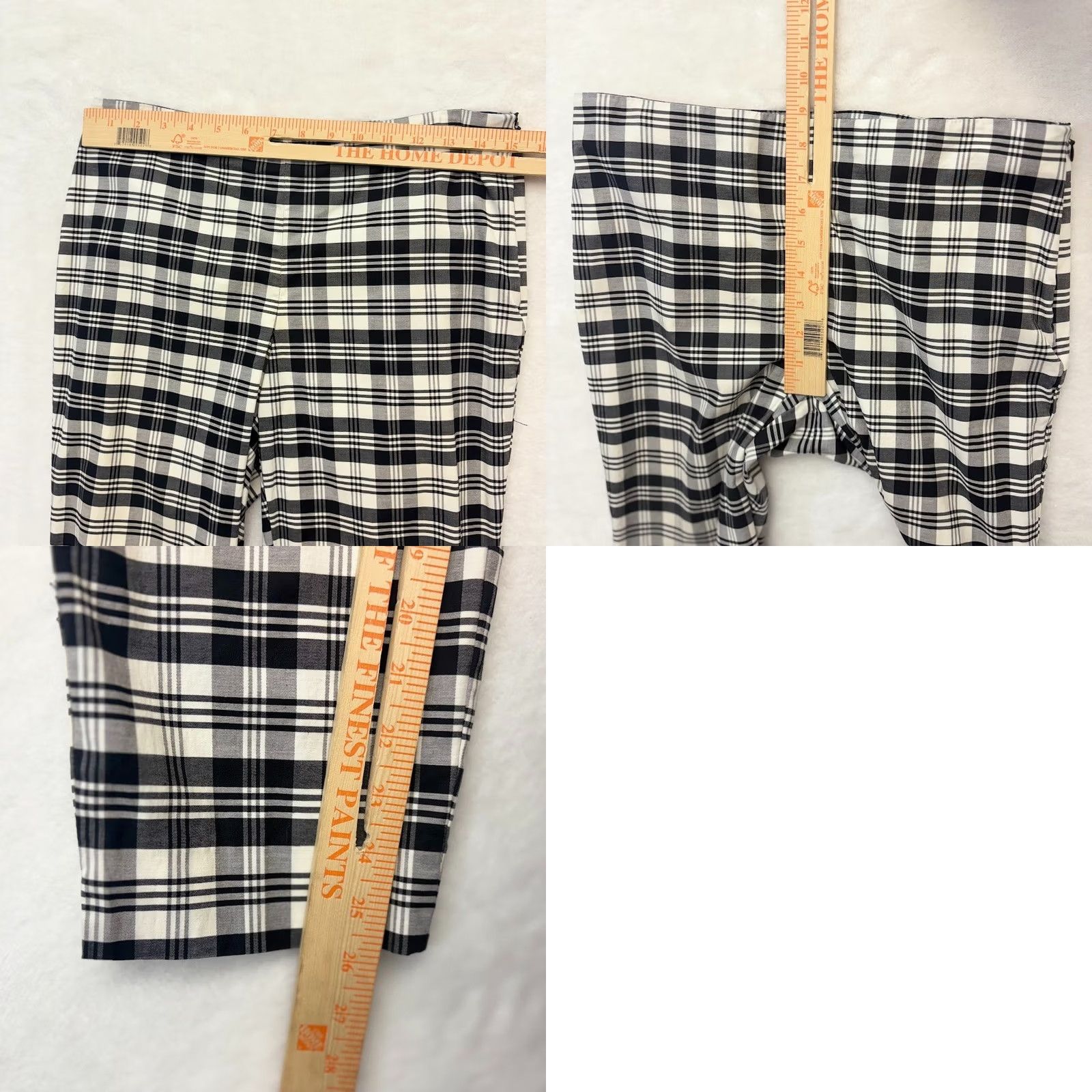Talbots Talbots Sutton Black & White Plaid Side Zip Ankle Pant Womens Size 4P PETITE Size 27" / US 4 / IT 40 - 8 Thumbnail