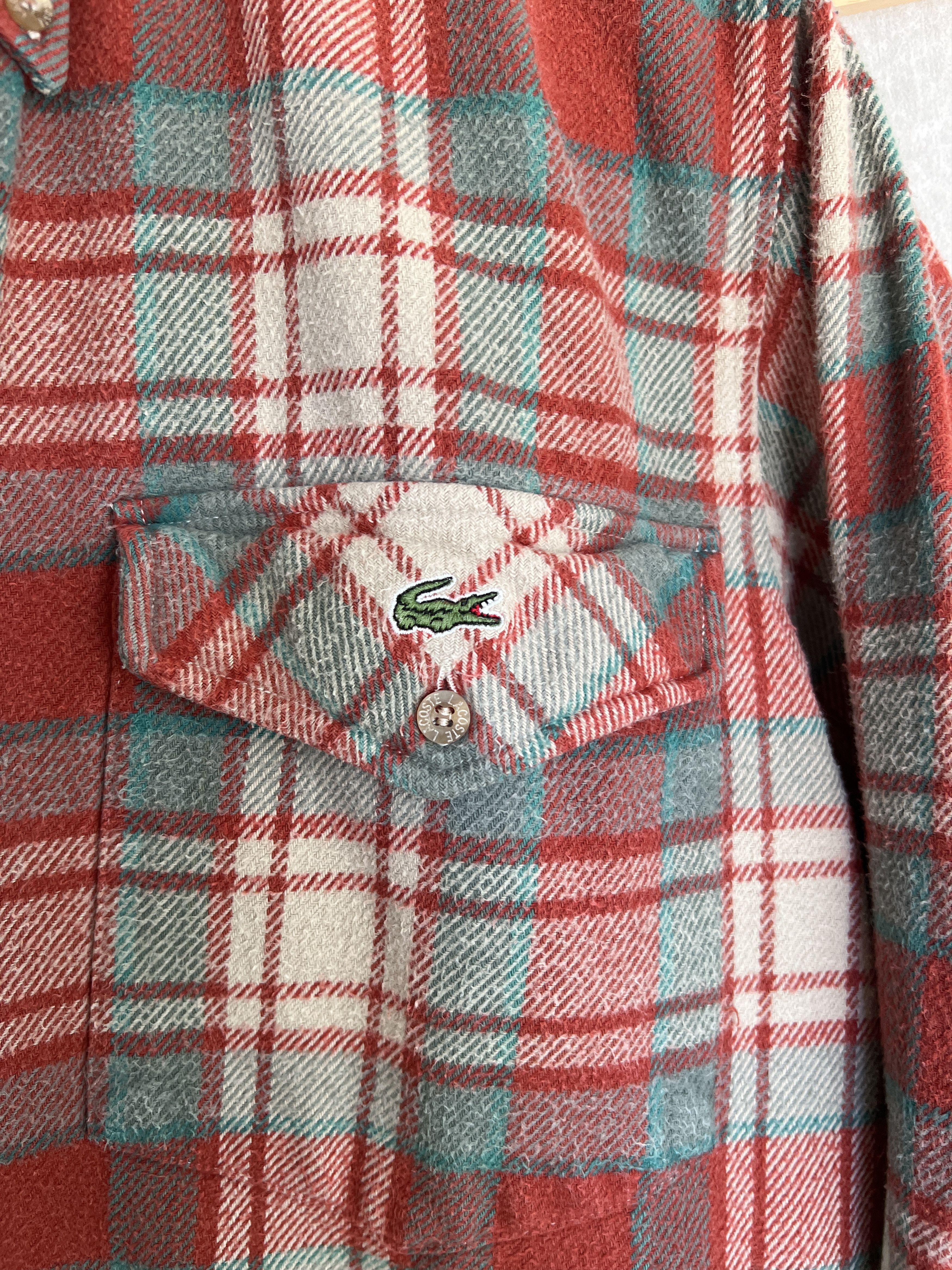 Lacoste Lacoste vintage 1990s flannel shirt plaid checked old money Size US S / EU 44-46 / 1 - 9 Thumbnail