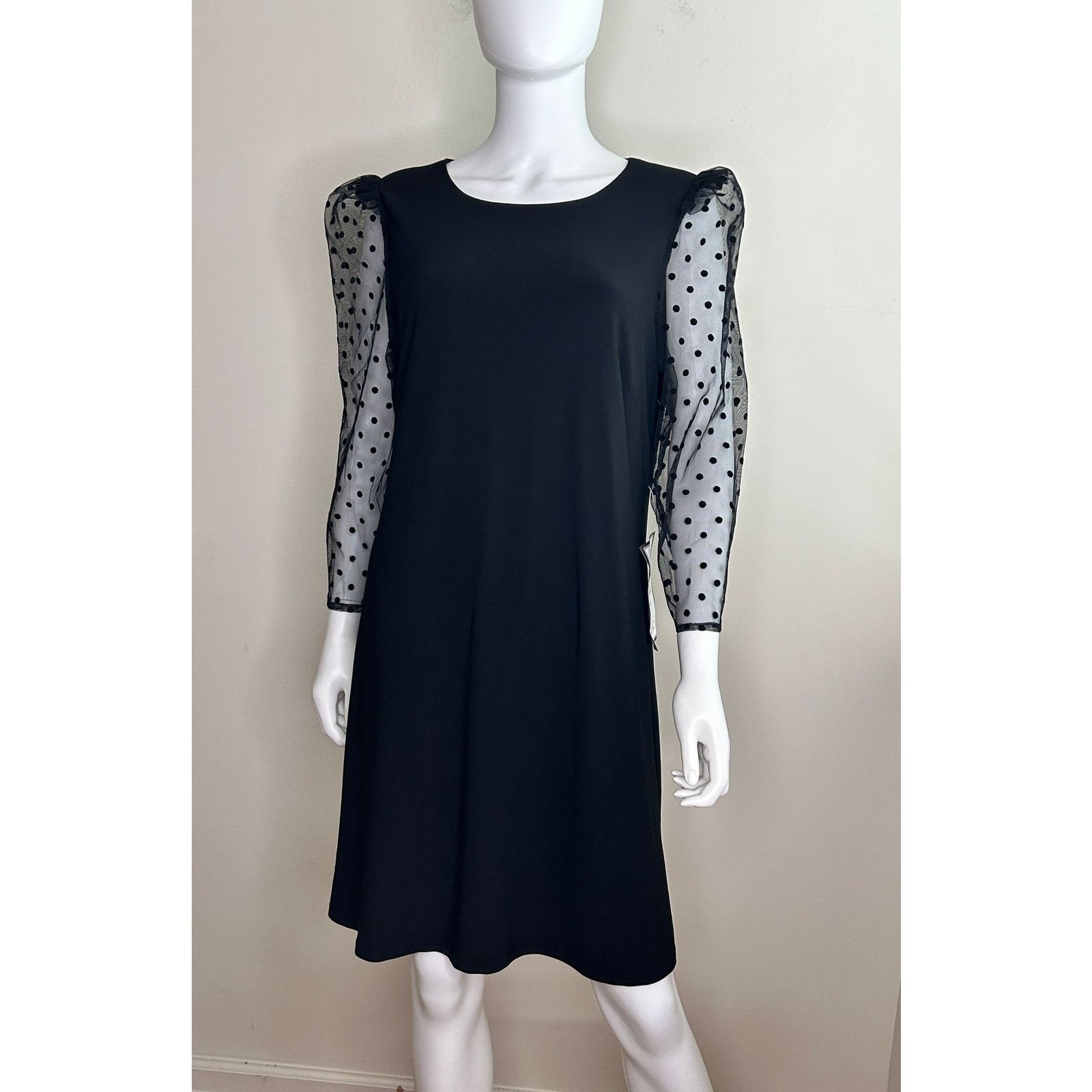 Other Jessica Howard Mesh Puff Sleeve A Line Dress Women 14 NWT Size XL / US 12-14 / IT 48-50 - 2 Thumbnail