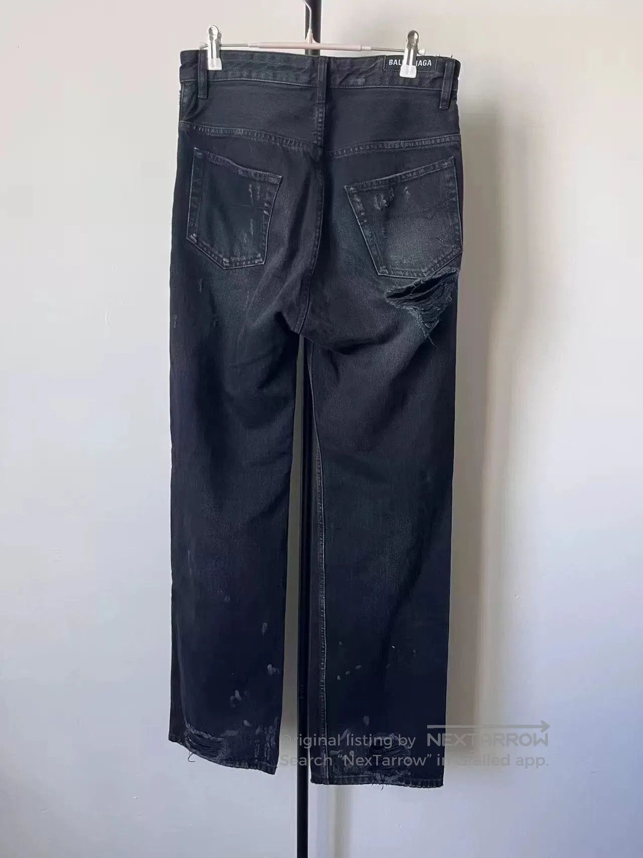 Balenciaga Balenciaga Distressed Mid-Rise Straight Jeans. Size US 26 / EU 42 - 2 Thumbnail