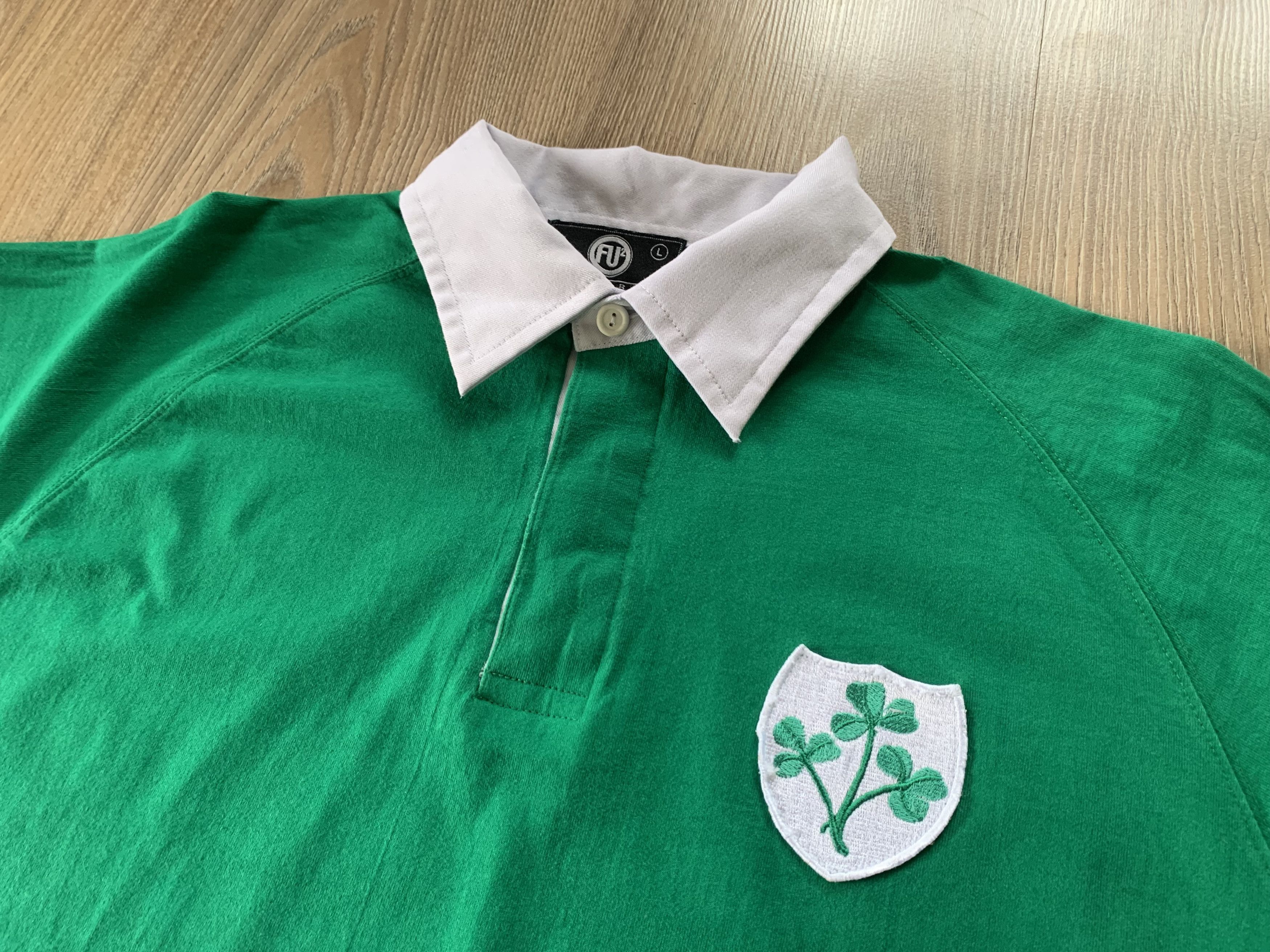 Vintage Vintage Ireland Rugby Cotton Longsleeve Polo T Shirt Size US L / EU 52-54 / 3 - 4 Thumbnail