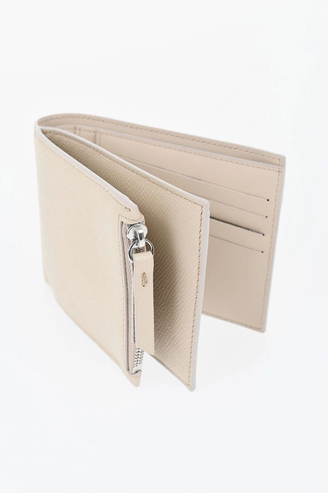Maison Margiela og1mm0426 Size: OS / Hammered Leather Wallet in Beige Size ONE SIZE - 3 Thumbnail