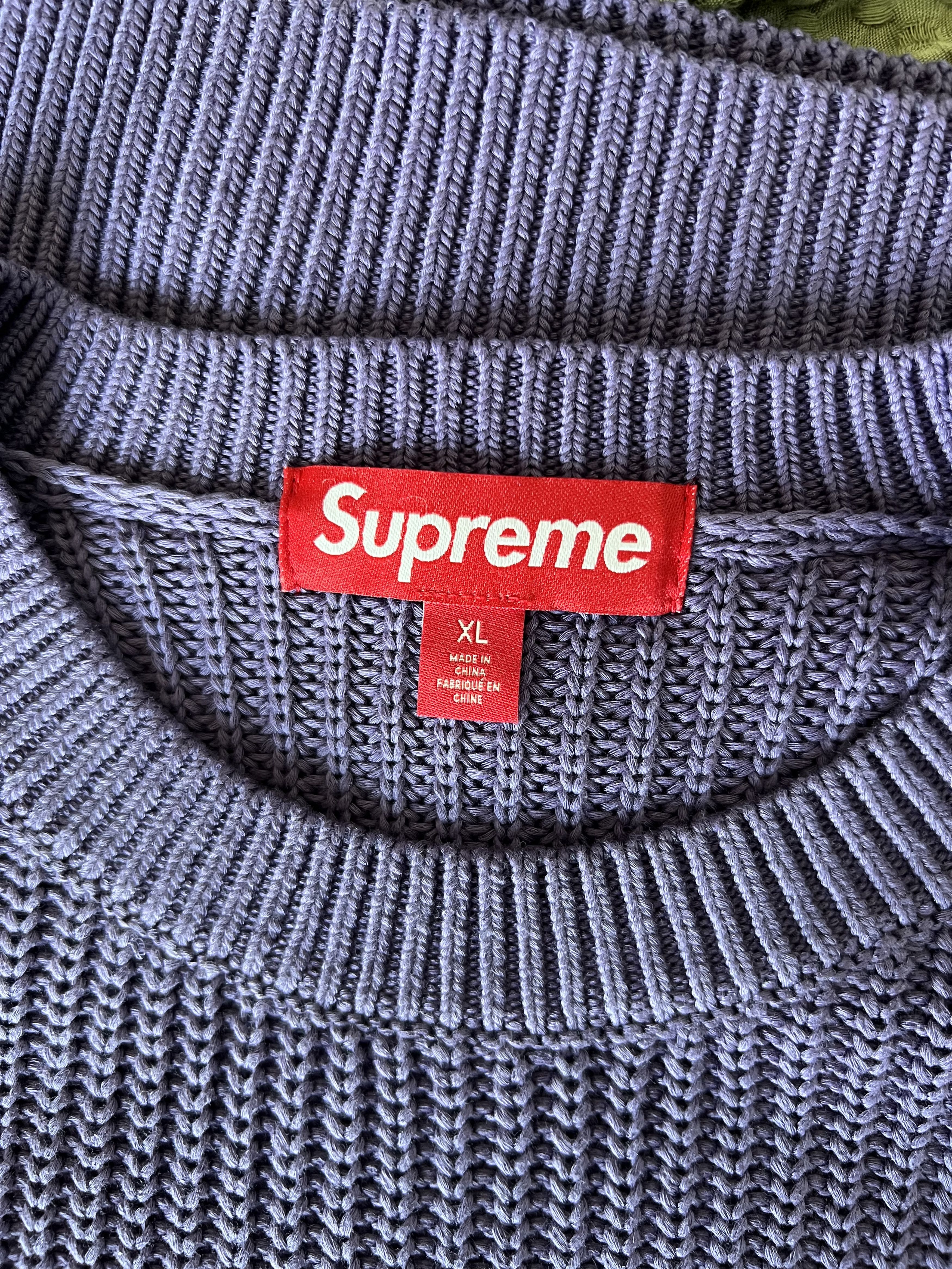 Supreme Old English Printed Sweater in Purple