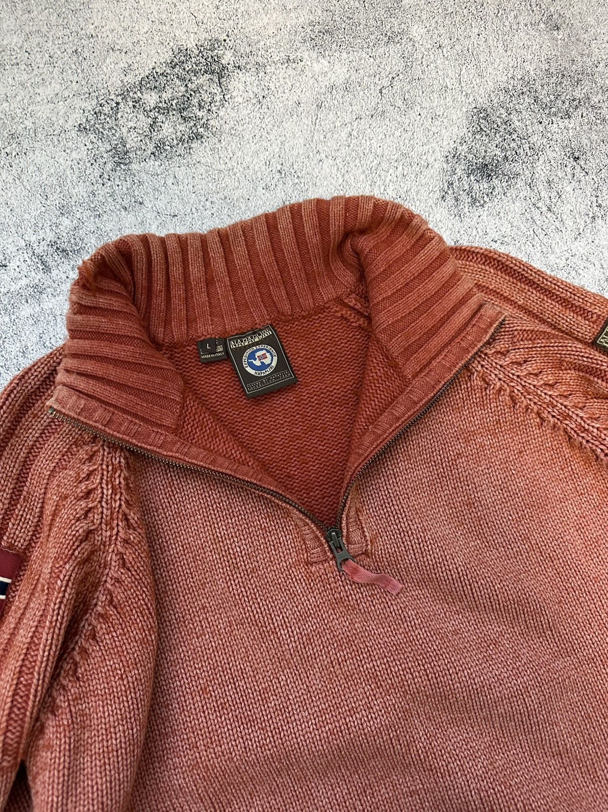 Napapijri Napapijri Heavyweight 1/4 Zip Sweater Made In Italy Size US L / EU 52-54 / 3 - 8 Thumbnail