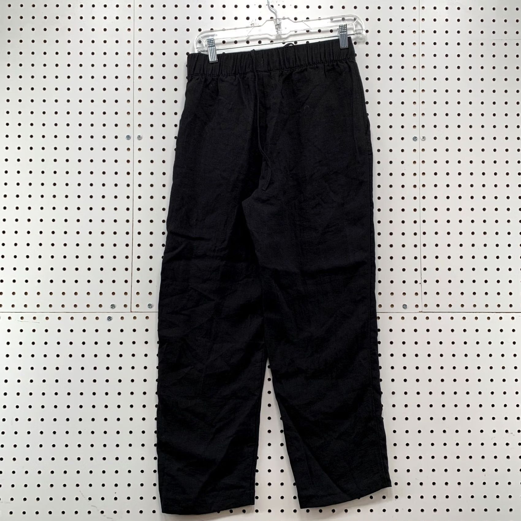 H&M VINTAGE New H&M Black Chino Joggers Womens Small Fits 28x25.5 Elastic Waist NWT Size 28" / US 6 / IT 42 - 7 Thumbnail