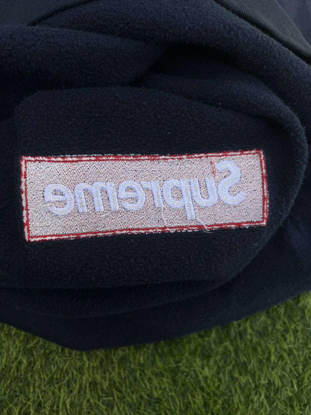 Supreme Vintage Navy Blue Box Logo Supreme (Bogo hoodie) Size US M / EU 48-50 / 2 - 12 Thumbnail