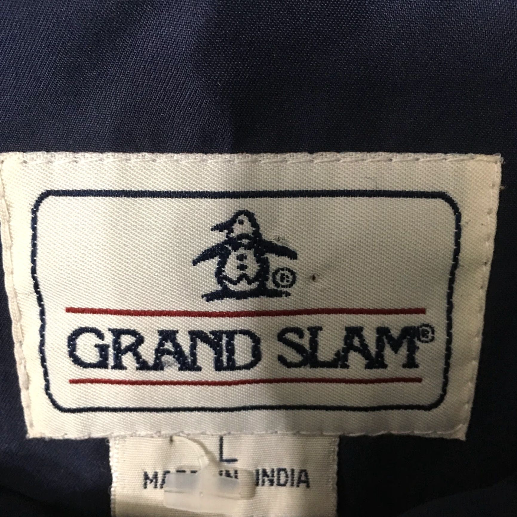Vintage Grand Slam Golf Jacket Windbreaker Pullover - Size L Navy Blue Embroidered Mens Golf Windbreaker Size US L / EU 52-54 / 3 - 2 Thumbnail