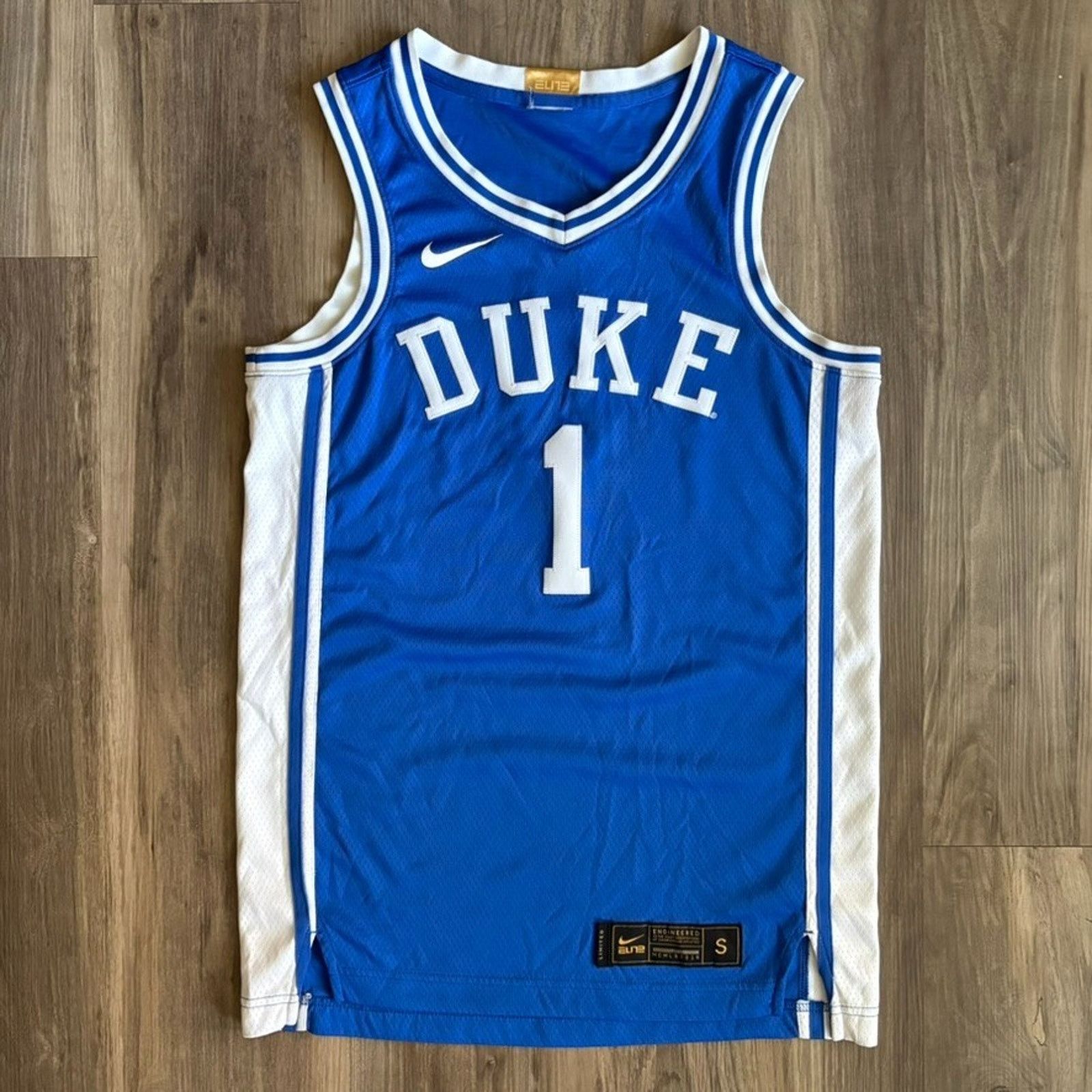 Nike Nike Elite Authentic Duke Blue Devils Zion #1 Jersey Size US S / EU 44-46 / 1 - 1 Thumbnail