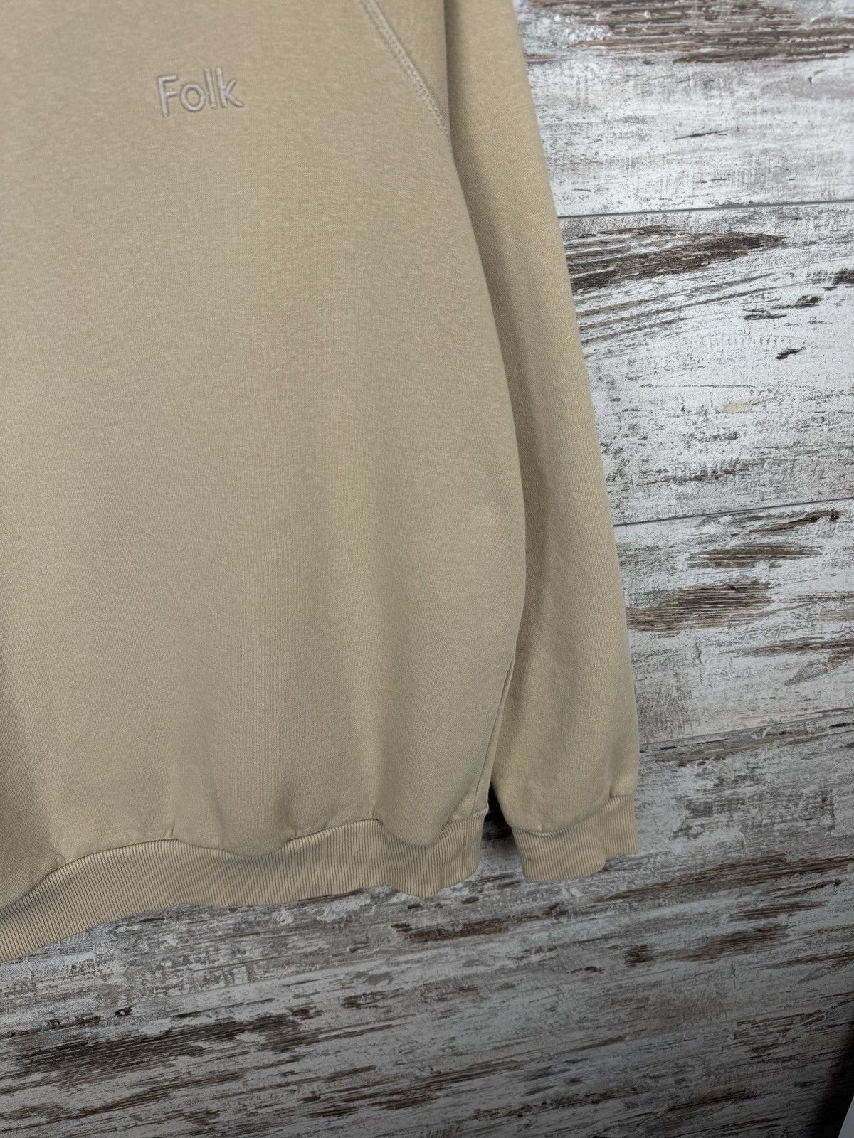 Folk Mens Folk Sweatshirt vintage rare logo beige size M luxury Size US M / EU 48-50 / 2 - 4 Thumbnail