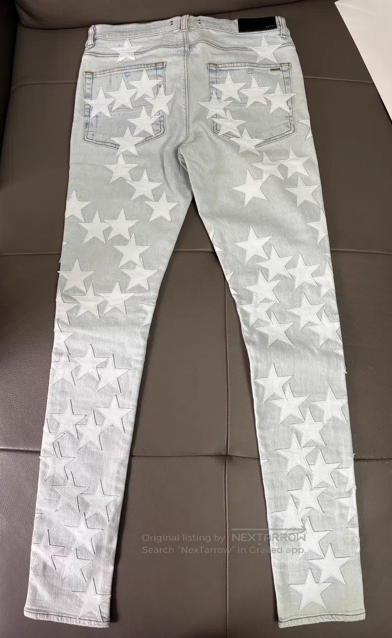Amiri Amiri Size 33 Star sheepskin stretch jeans Size US 33 - 2 Thumbnail