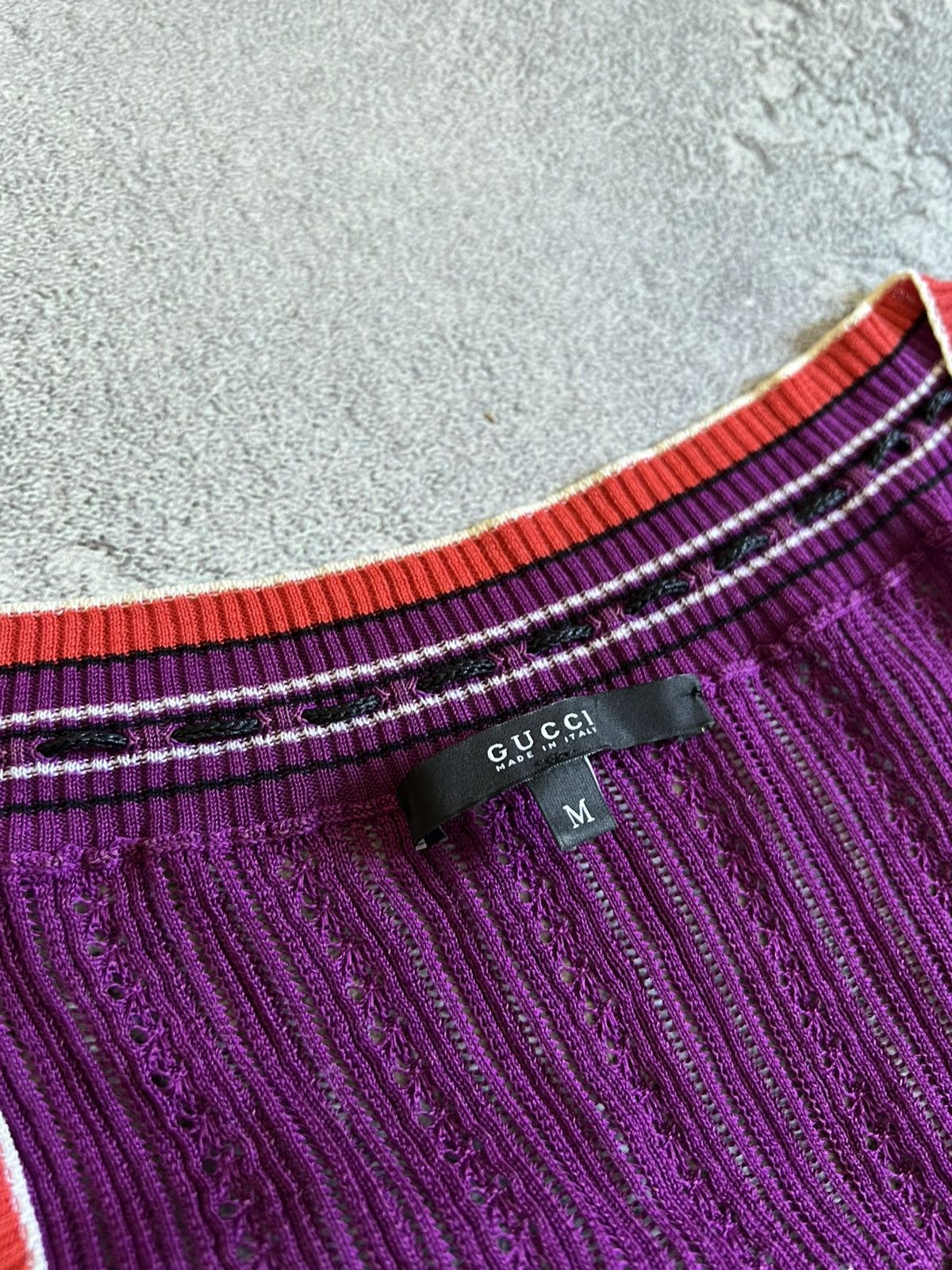 Gucci Gucci Purple Knit Top Short Sleeve Size M Blouse T Shirt Size M / US 6-8 / IT 42-44 - 5 Thumbnail