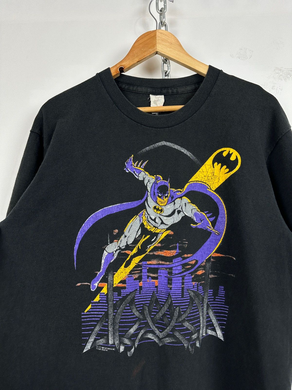 DC Comics 1989 Vintage Batman DC Comics Graphic Single Stitch T-Shirt Size US L / EU 52-54 / 3 - 8 Thumbnail