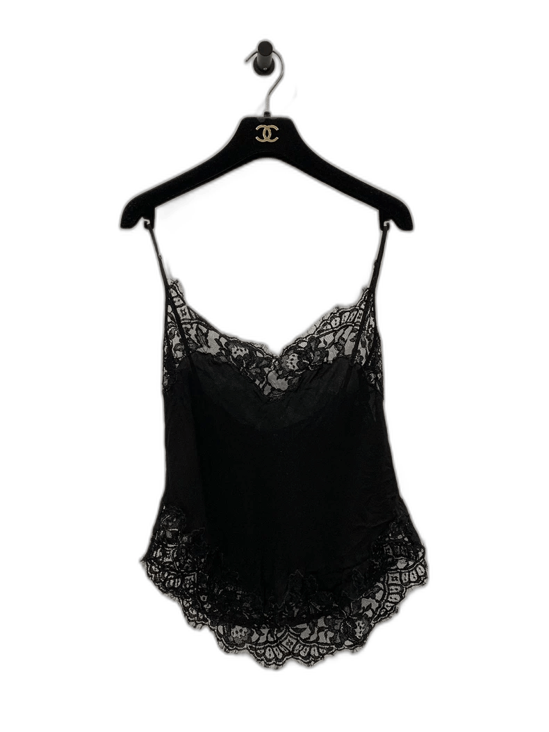 Givenchy Givenchy Black Lace Silk Camisole Top Size XS / US 0-2 / IT 36-38 - 1 Thumbnail