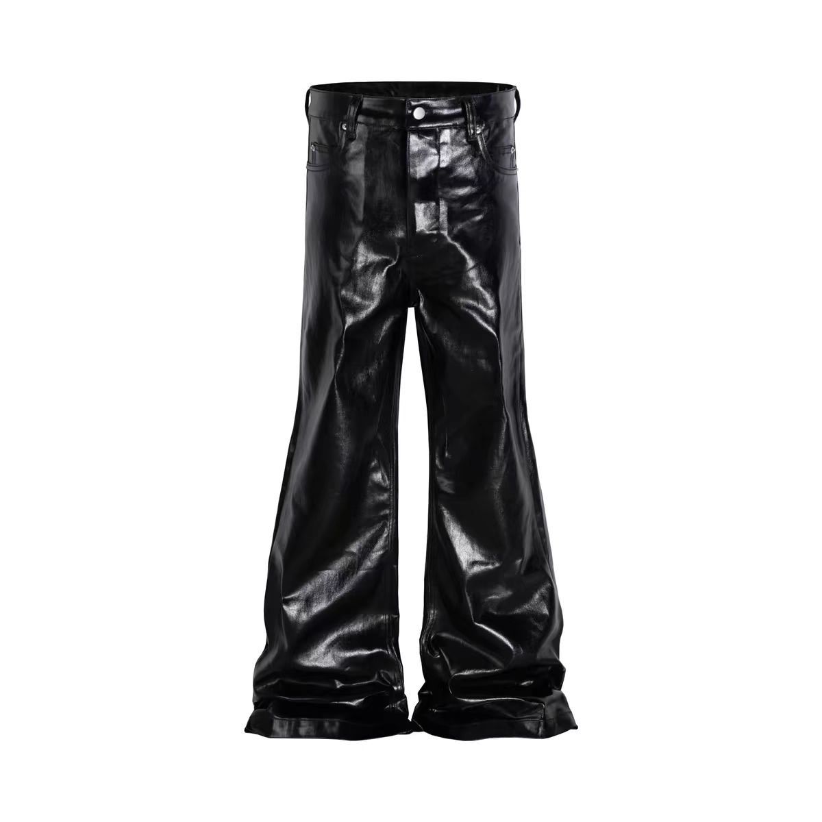 Japanese Brand × Vintage Street Dark Punk Hip Hop Glossy Pants Size US 33 - 5 Thumbnail