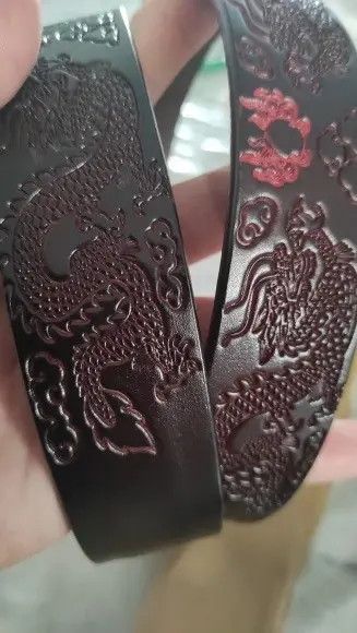 Genuine Leather Tomomi x Mirei Dragon Buckle Leather Belt Size ONE SIZE - 4 Thumbnail