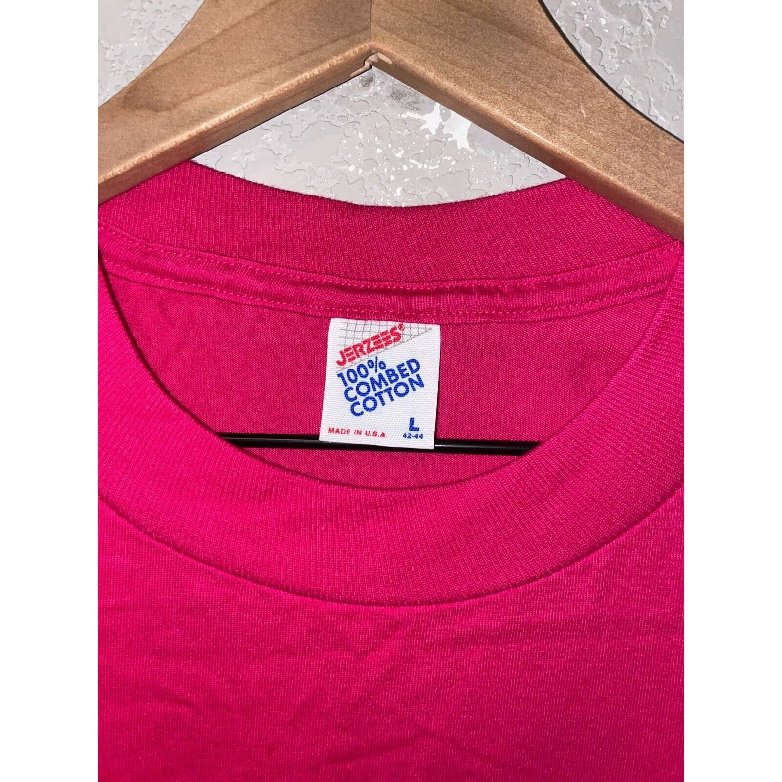 Jerzees Vintage Montana Last Best Place Shirt Tee Pink VTG 90s Large Size US L / EU 52-54 / 3 - 8 Thumbnail