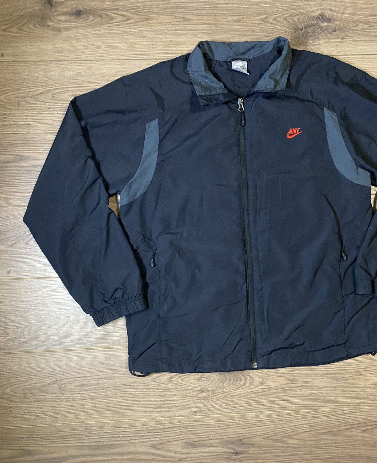 Nike × Vintage Vintage Nike Nylon Drill Light Jacket Black Size M Size US M / EU 48-50 / 2 - 2 Thumbnail