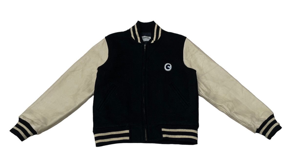 Japanese Brand × Vintage Vintage Japanese Brand Cantwo Varsity Leather Jacket 1990s Size US S / EU 44-46 / 1 - 1 Thumbnail