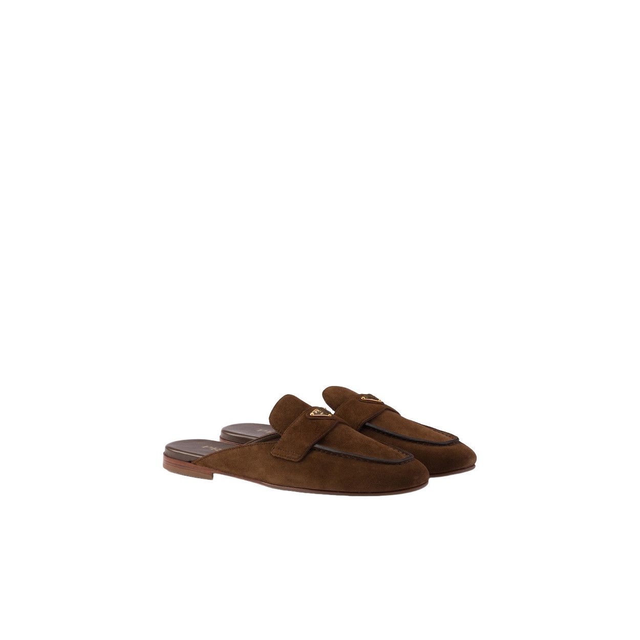 Prada PRADA $1170 Cocoa Brown Suede Slippers New & Authentic (Wome Size US 10 / IT 40 - 1 Thumbnail