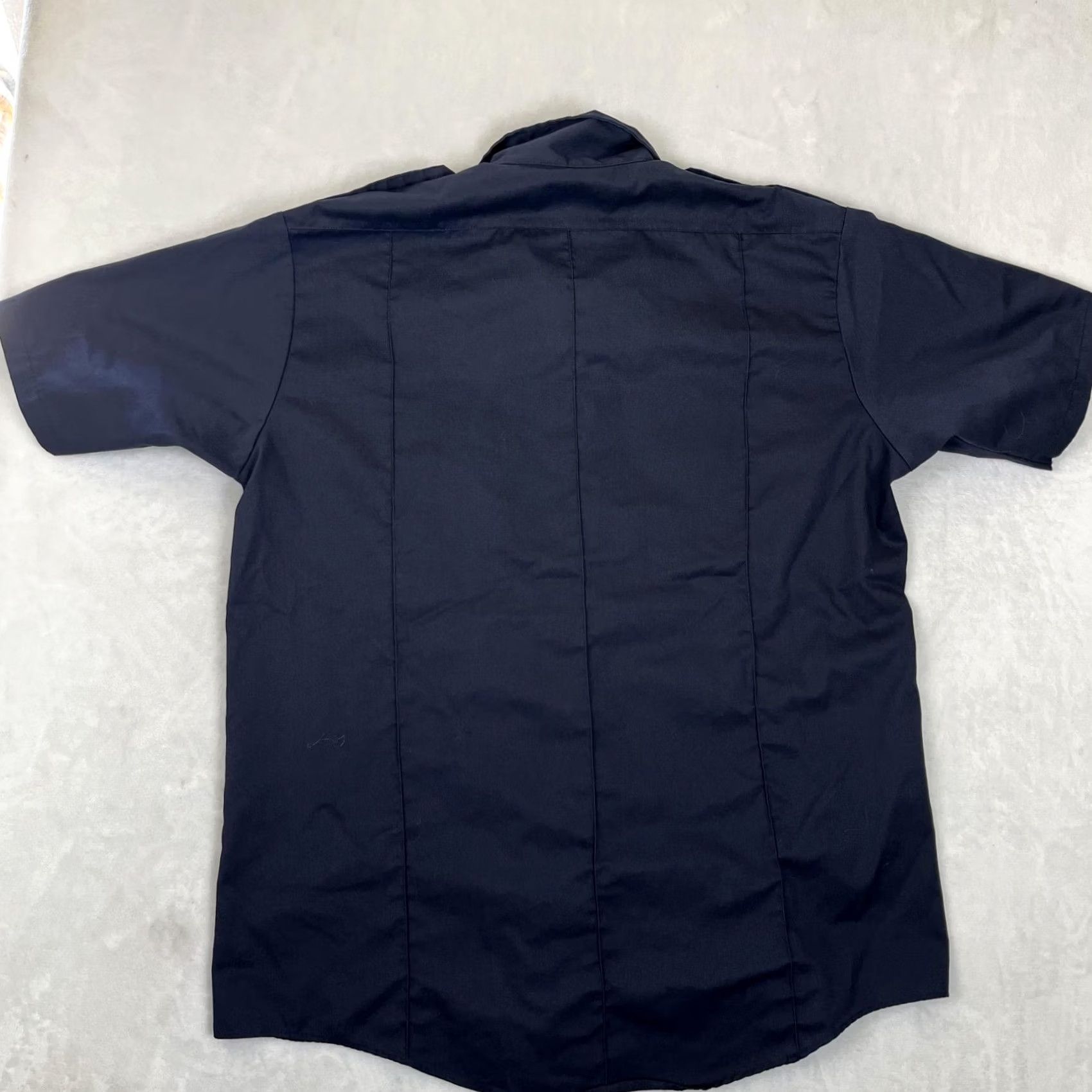 Vintage Horace Small Shirt Mens XL Blue Solid Twill Short Sleeve Button Front Workwear Size US XL / EU 56 / 4 - 5 Thumbnail