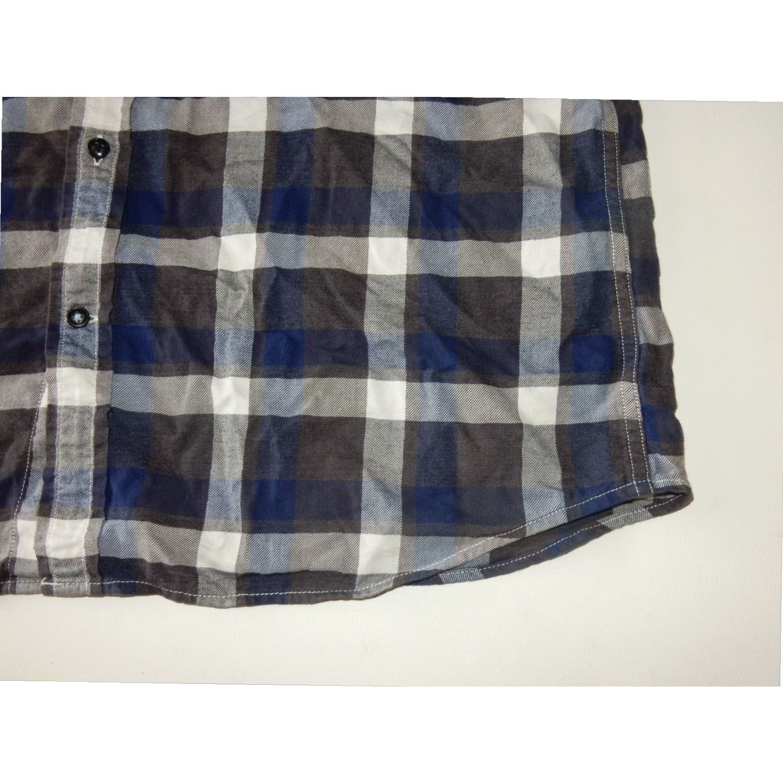 Banana Republic Banana Republic Men's Slim Fit Plaid Flannel Button-Up Shirt Blue Large Size US L / EU 52-54 / 3 - 2 Thumbnail