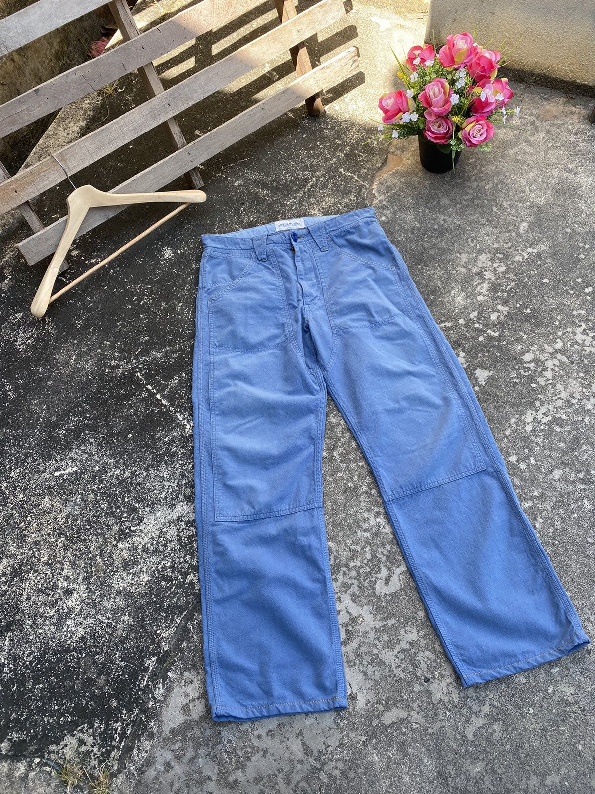 image of Spellbound Double Knee Fatigue Pants in Light Blue, Men's (Size 32)