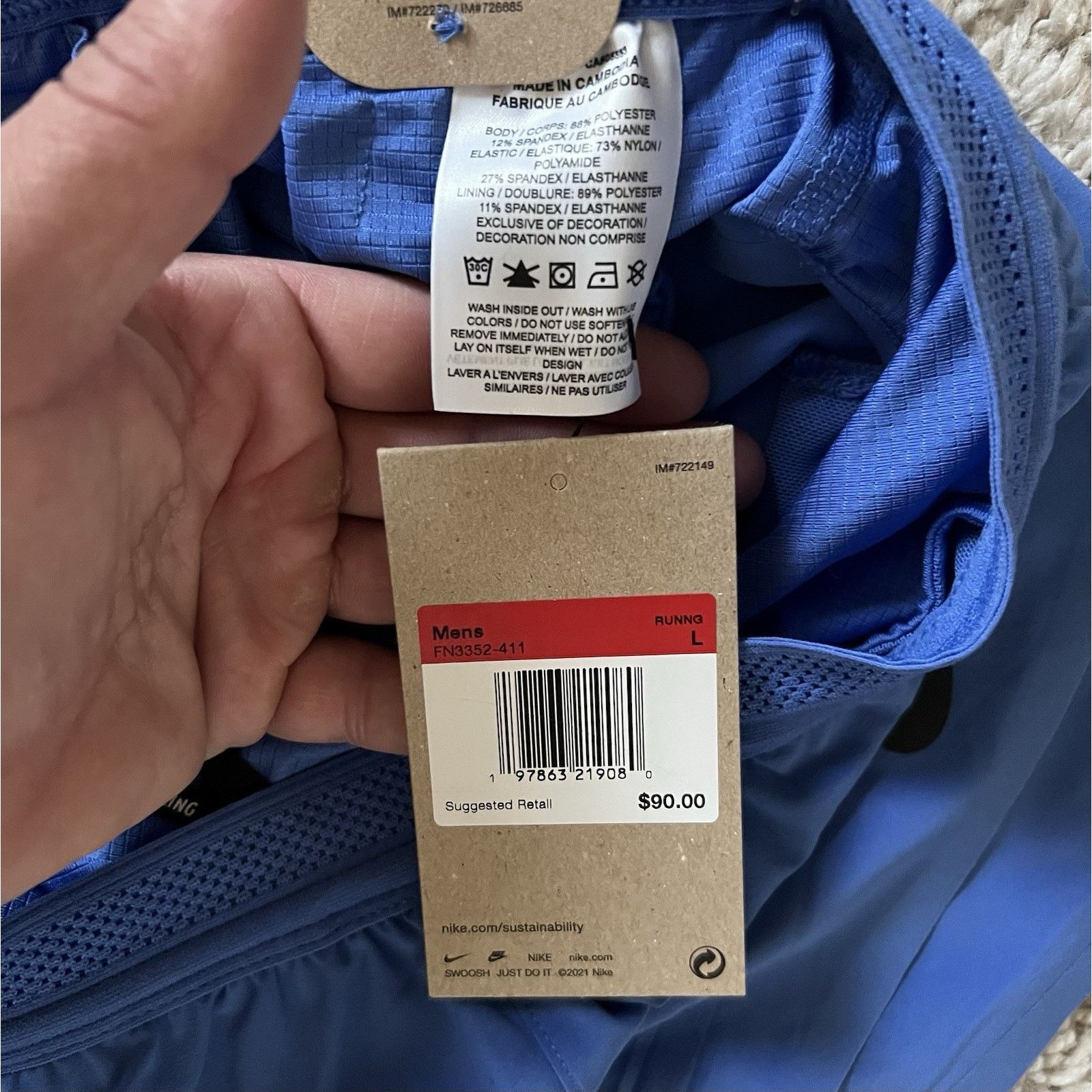 Nike Nike Aeroswift ADV 4" Running Shorts Men's Large Blue Size US 32 / EU 48 - 9 Thumbnail