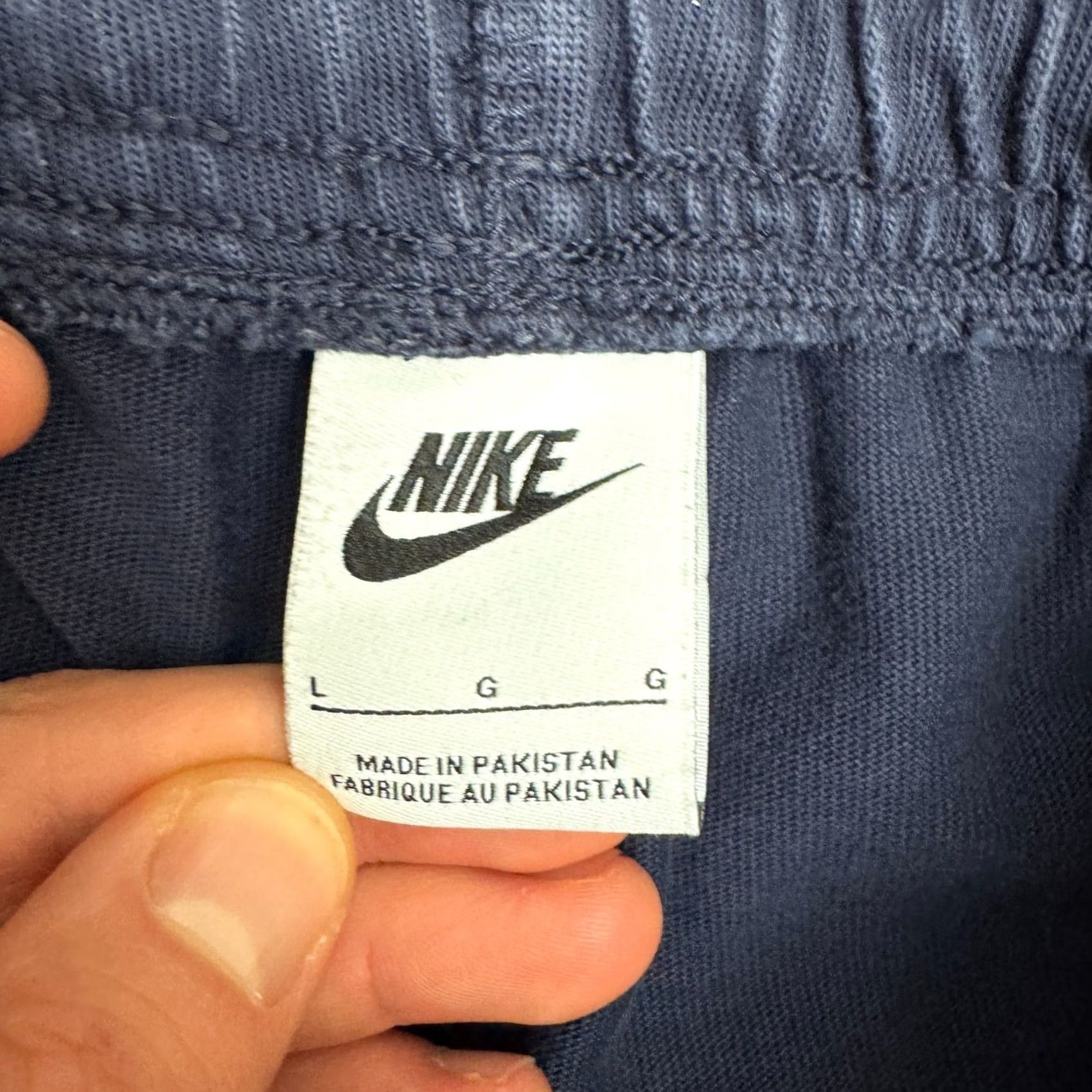 Nike Nike Jogger Sweatpants Mens Large Navy Blue 100% Cotton Casual Activewear 32x26 Size US 33 - 5 Thumbnail