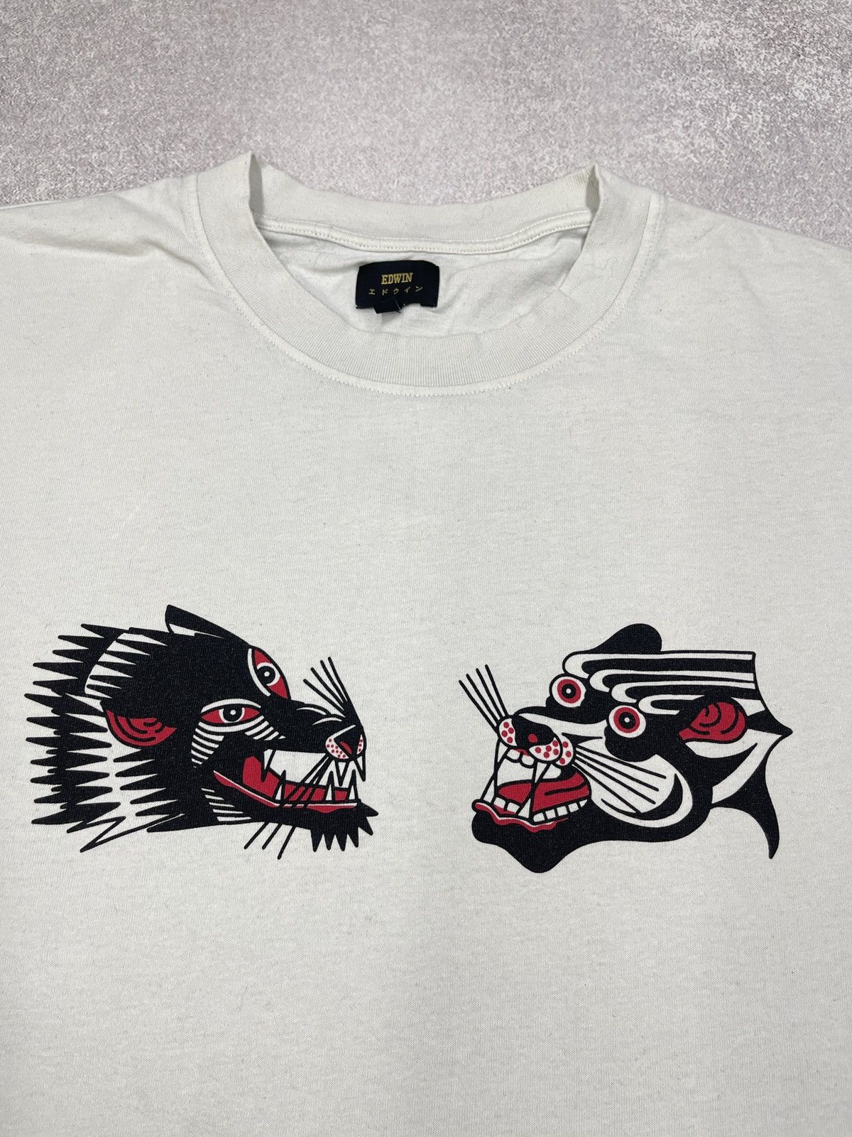 Edwin × Japanese Brand Mens Edwin Teide Flash T Shirt Japanese Style White Size US L / EU 52-54 / 3 - 4 Thumbnail