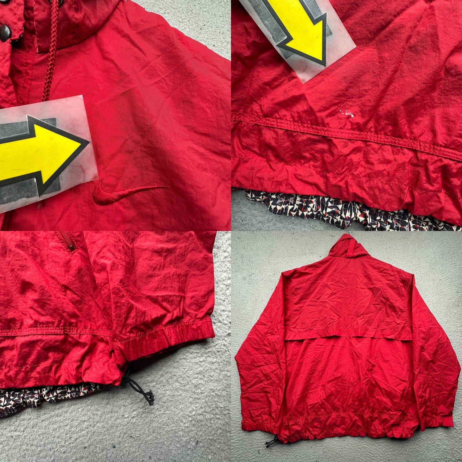 Nike VINTAGE Nike Nylon Windbreaker Jacket Womens Small Hooded Red 90s Windbreaker Zip Full Zip Zipper Logo S Size S / US 4 / IT 40 - 8 Thumbnail