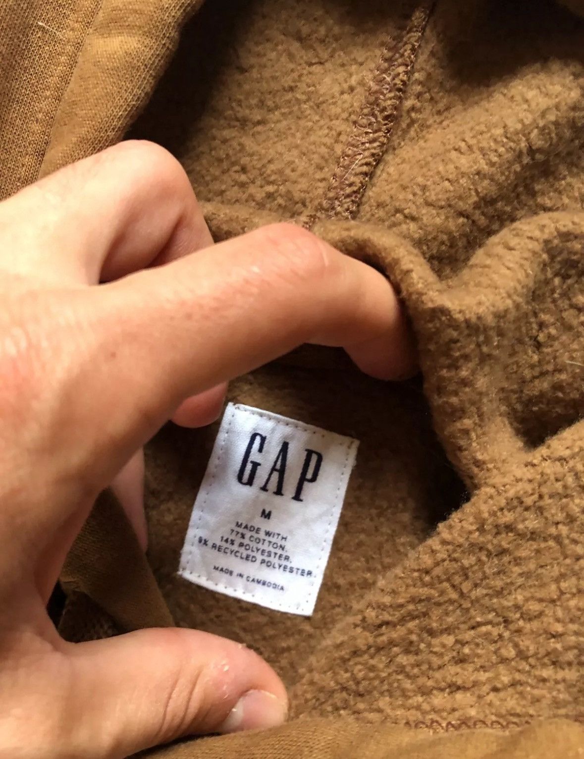 Gap Rare Vintage GAP Hooded Sweatshirt Brown Men’s Size M Size US M / EU 48-50 / 2 - 9 Thumbnail