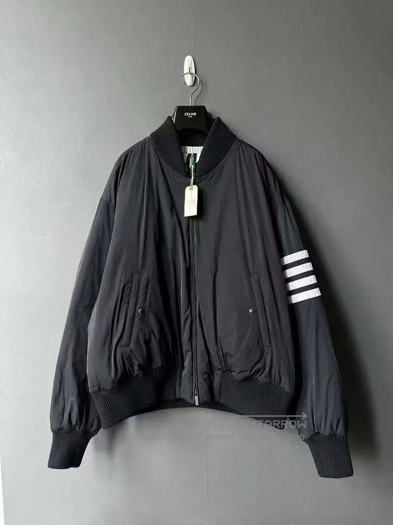 Thom Browne TB 4-Stripe Black Down Jacket. Size US L / EU 52-54 / 3 - 1 Thumbnail