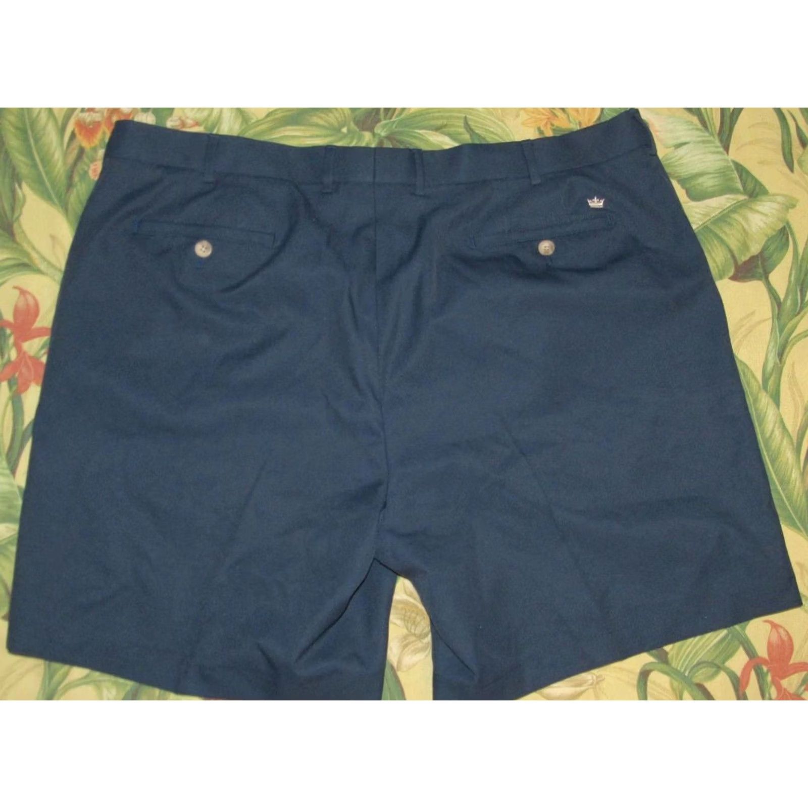 Peter Millar PETER MILLAR Navy Blue 8" Wicking Chino Shorts 42 Mens Big & Tall XS-42? Size US 42 / EU 58 - 3 Thumbnail