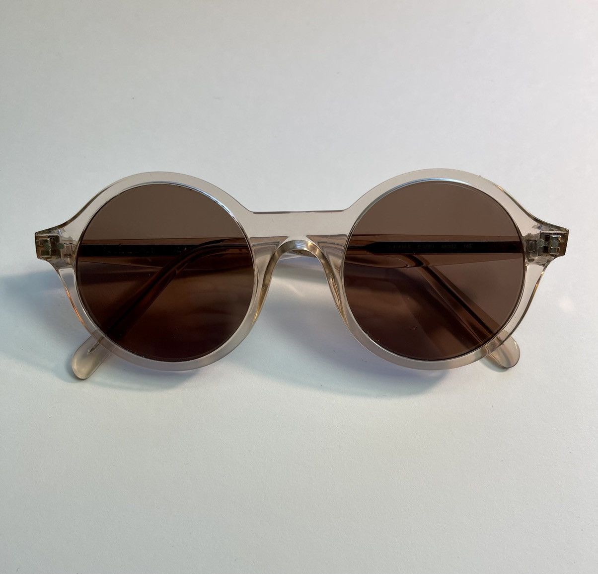 image of Celine Beige Round Tinted Sunglasses, Women's