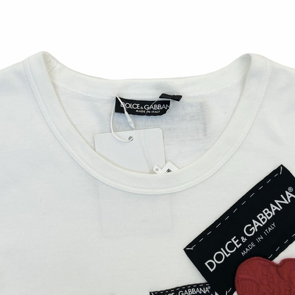Dolce & Gabbana Dolce & Gabbana White Heart Short Sleeve T-shirt K26WX Size XS / US 0-2 / IT 36-38 - 5 Thumbnail